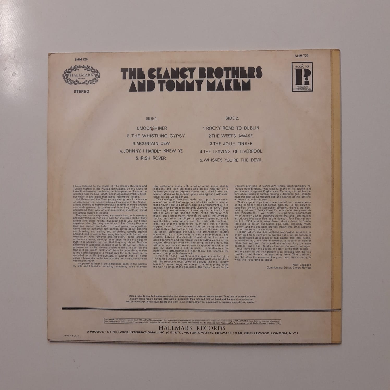 LP The Clancy Brothers & Tommy Makem – The Clancy Brothers & Tommy Makem (1971) - Importado - Imagem 2