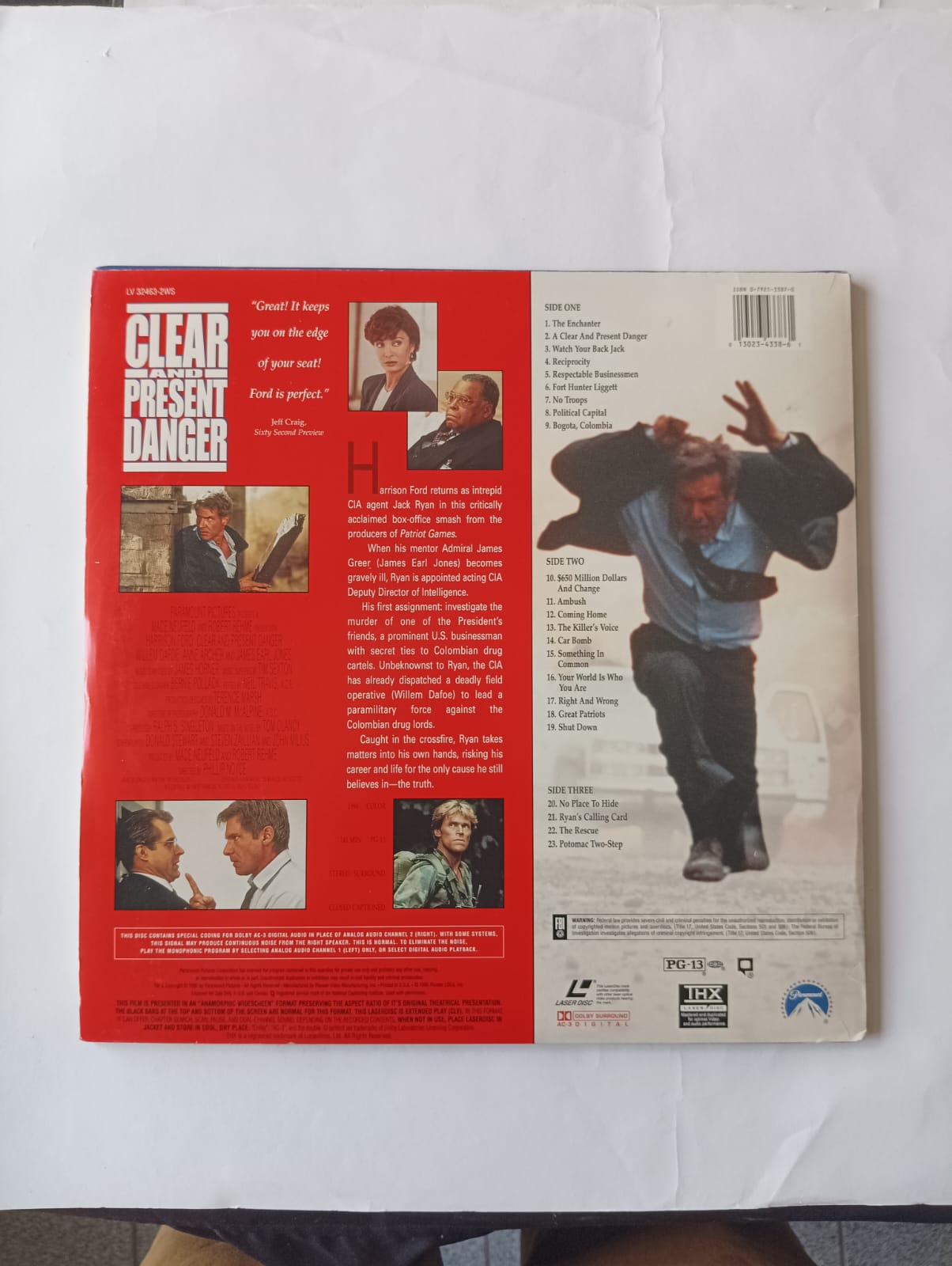 Laserdisc Clear And Present Danger - Imagem 2