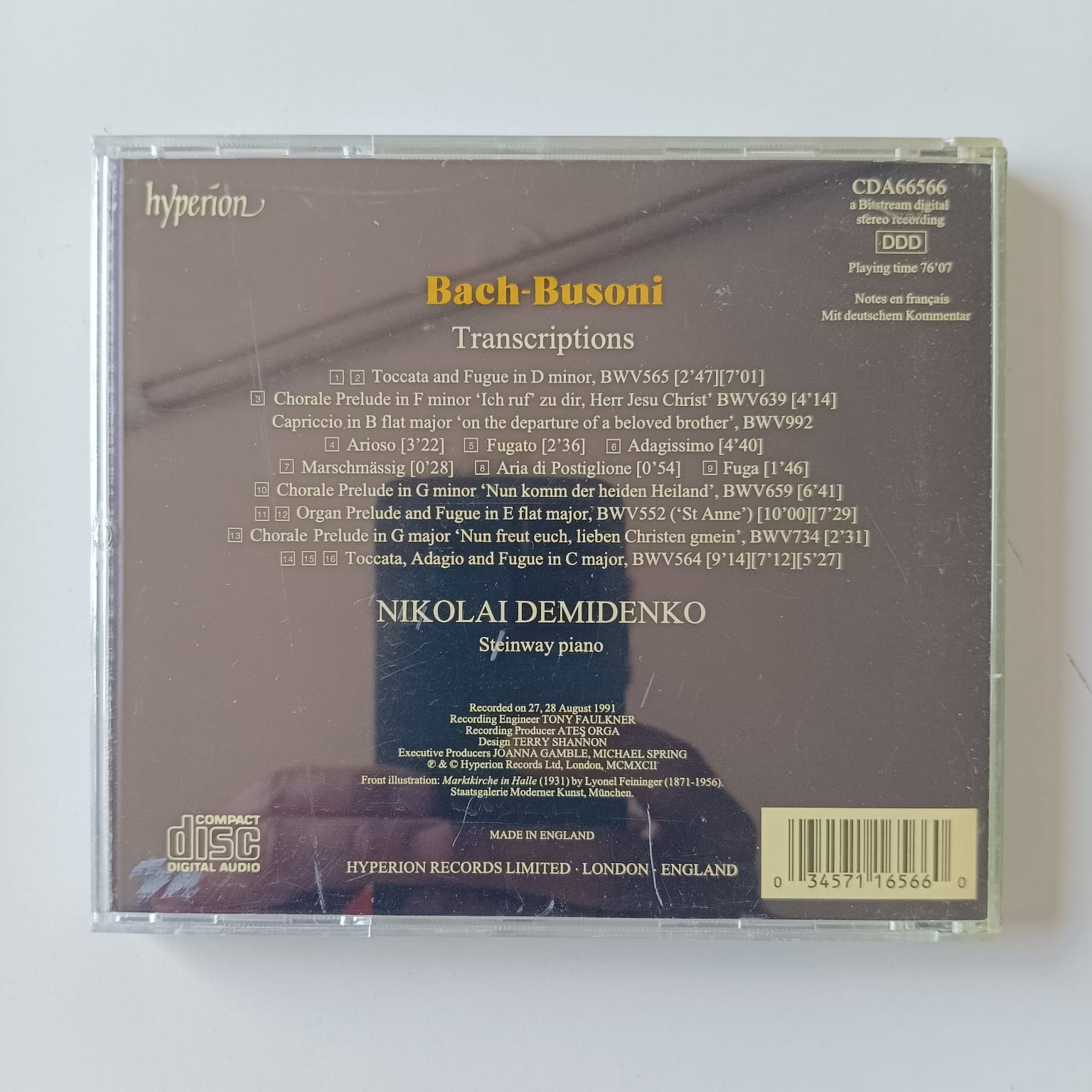 CD Demidenko Plays Bach - Busoni - Importado - Imagem 2