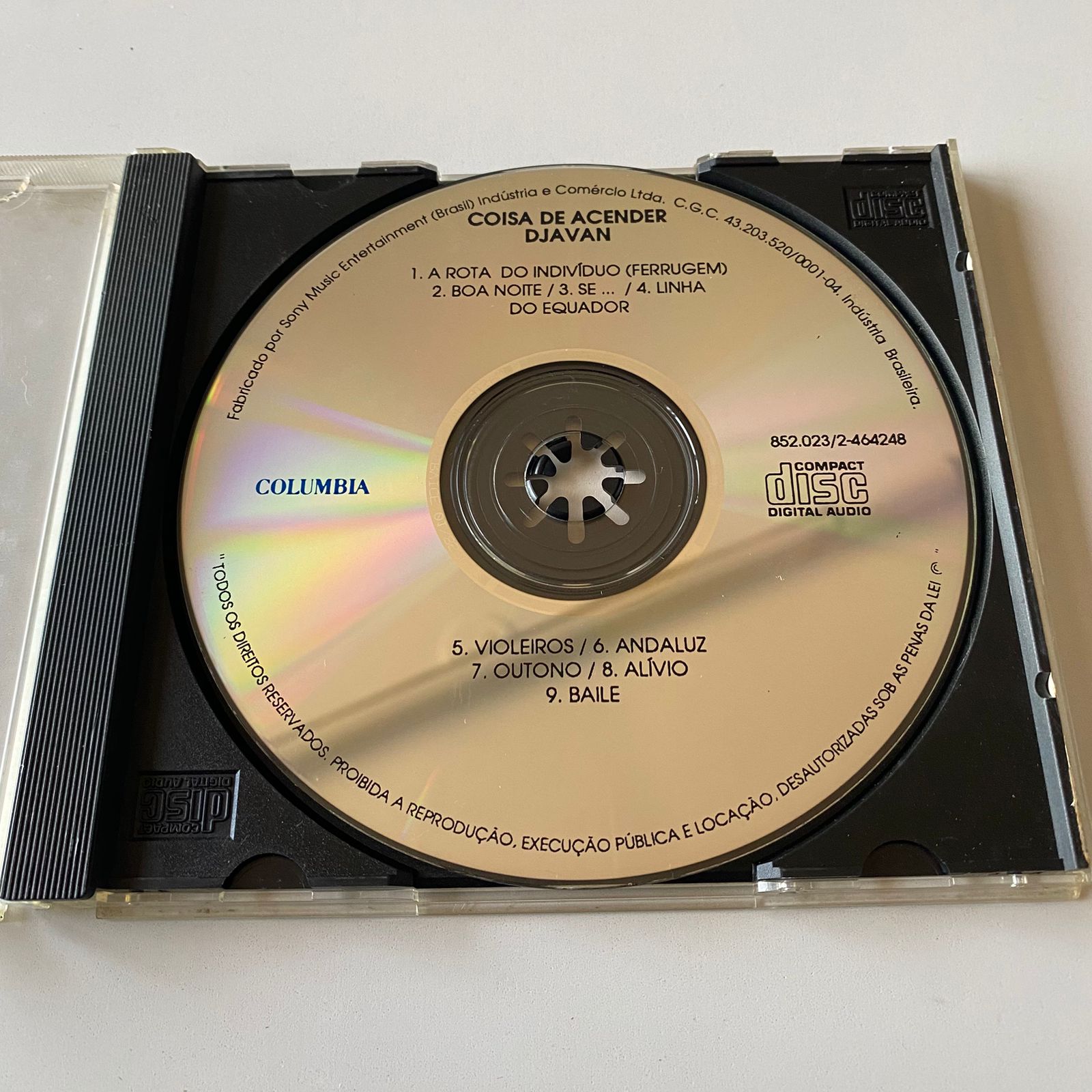 CD Djavan - Coisa De Acender - Imagem 3