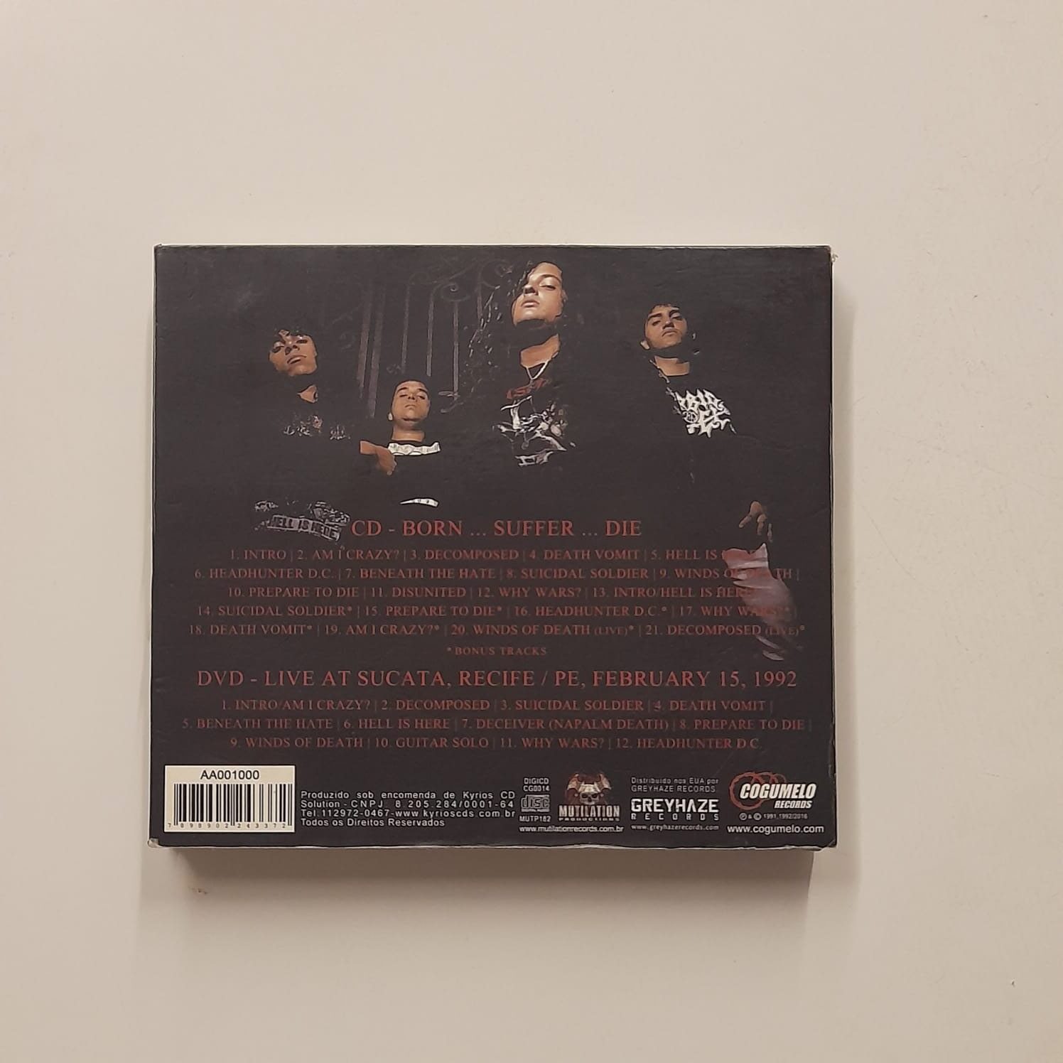 CD + DVD Headhunter D.C. – Born...Suffer...Die - Imagem 2