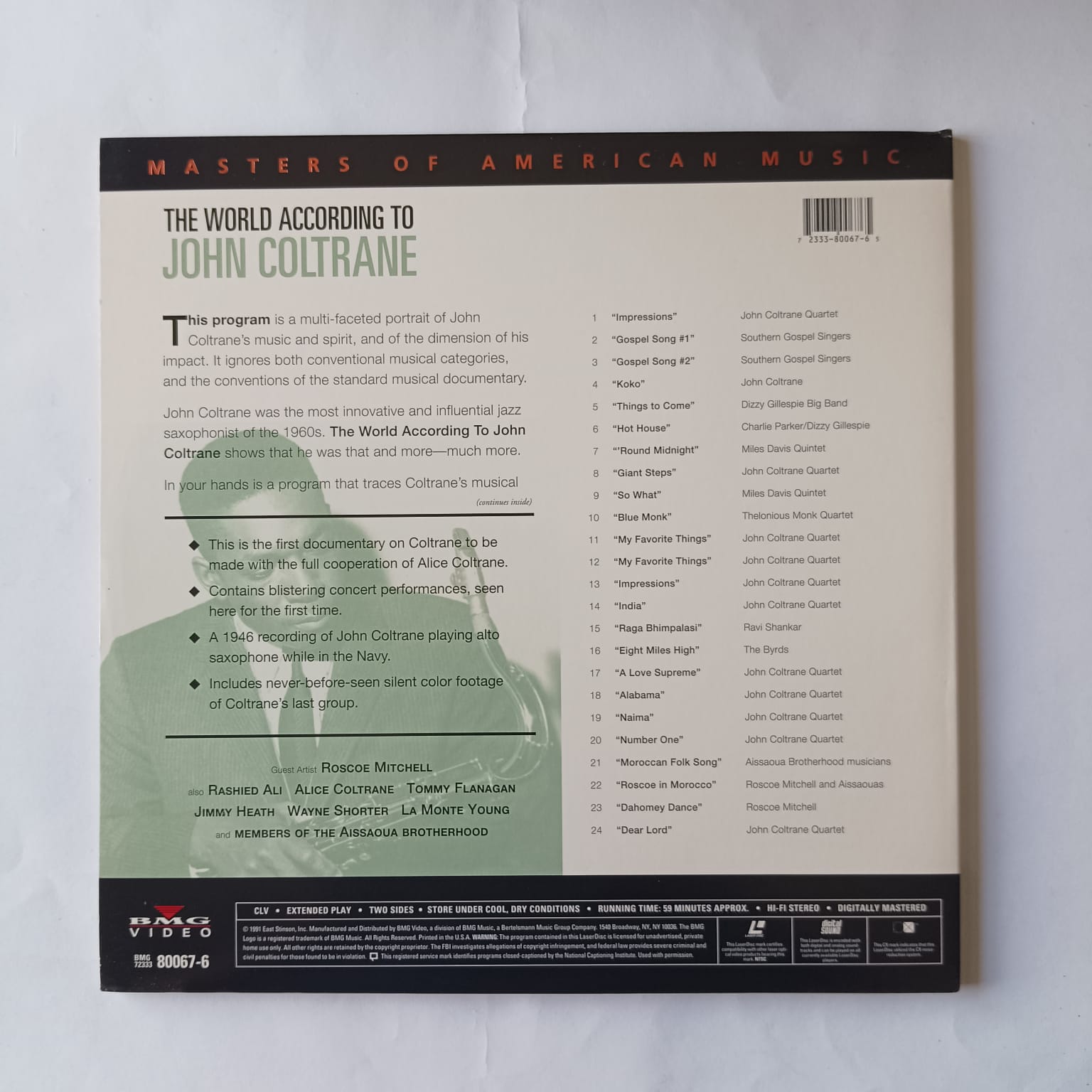 Laserdisc The World According To John Coltrane - Imagem 2