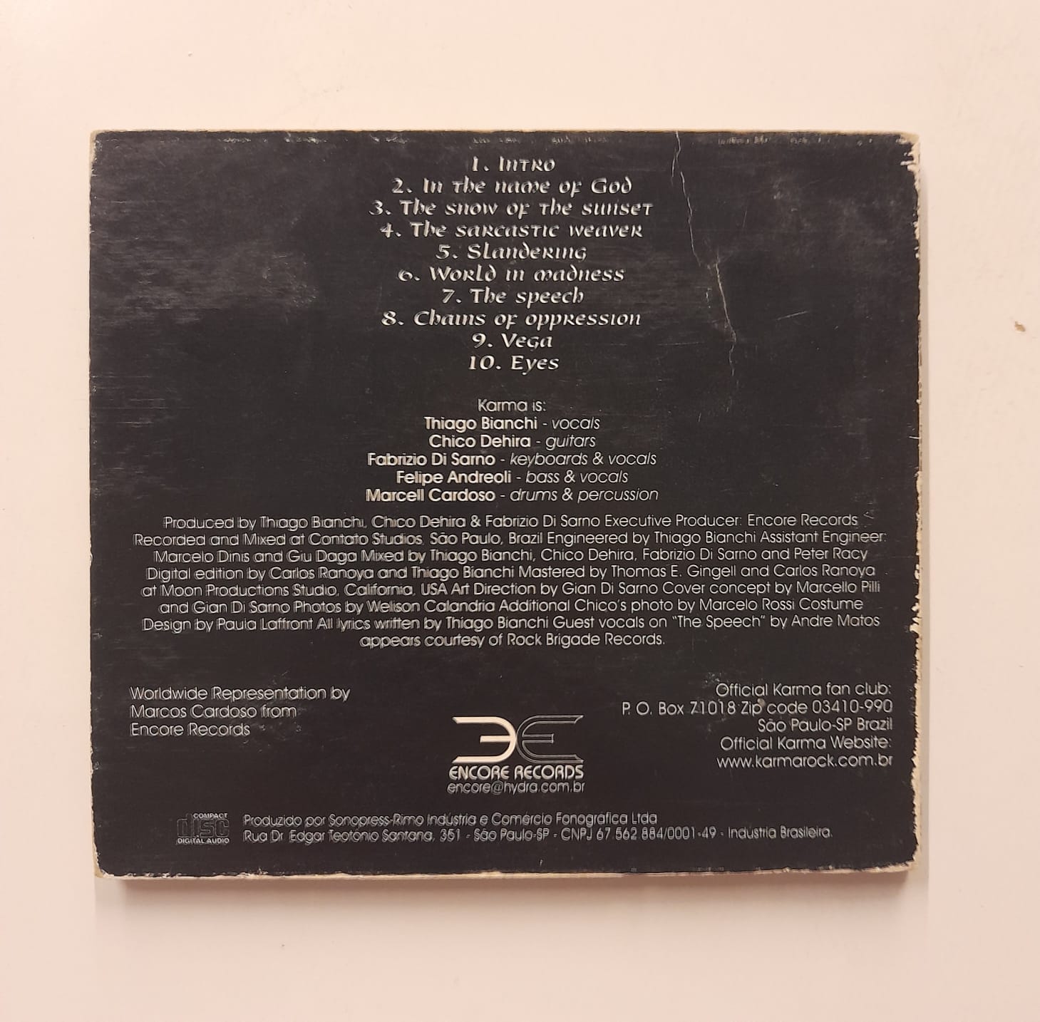 CD Karma – Inside The Eyes - Imagem 2