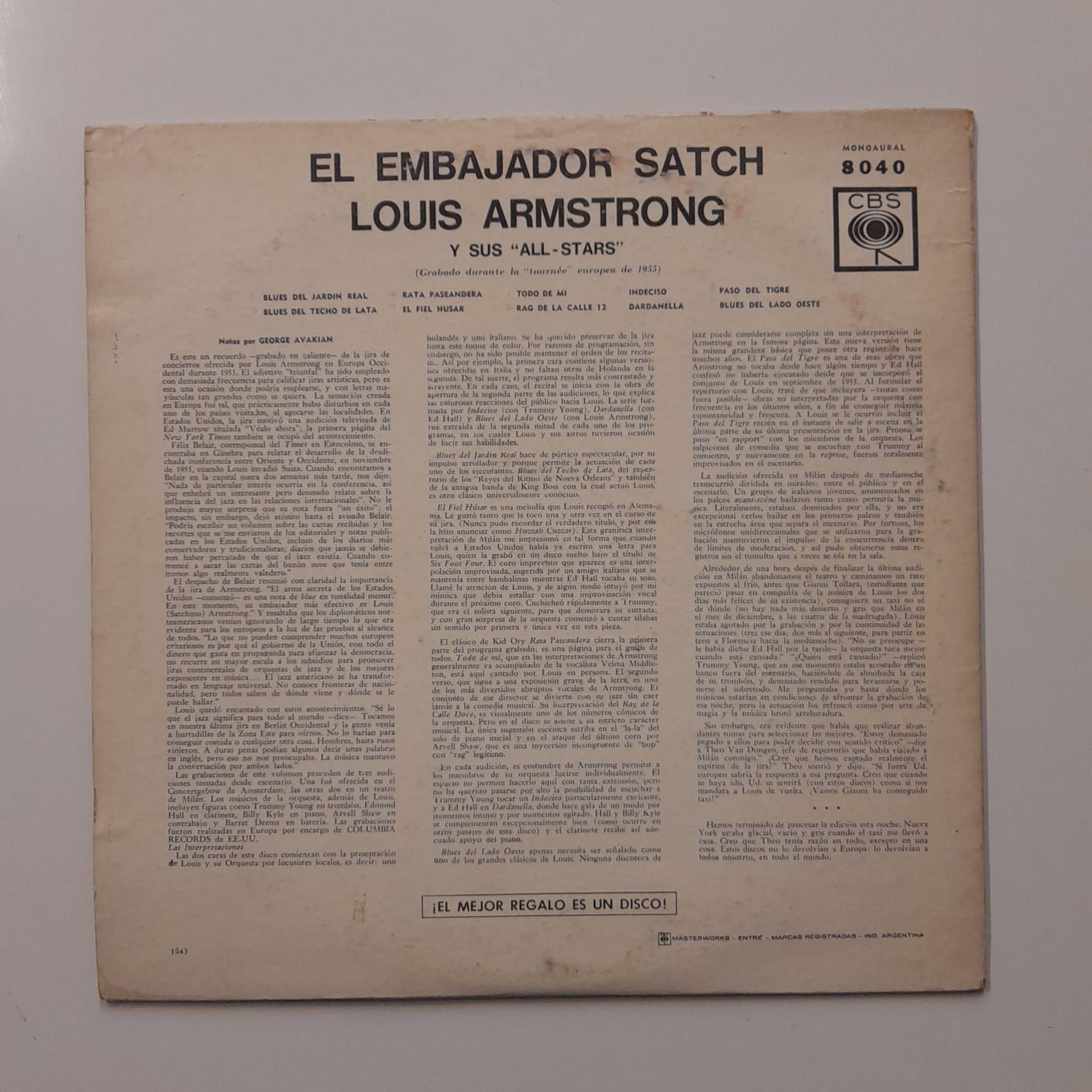 LP Louis Armstrong And His All-Stars – El Embajador Satch - Importado - Imagem 2