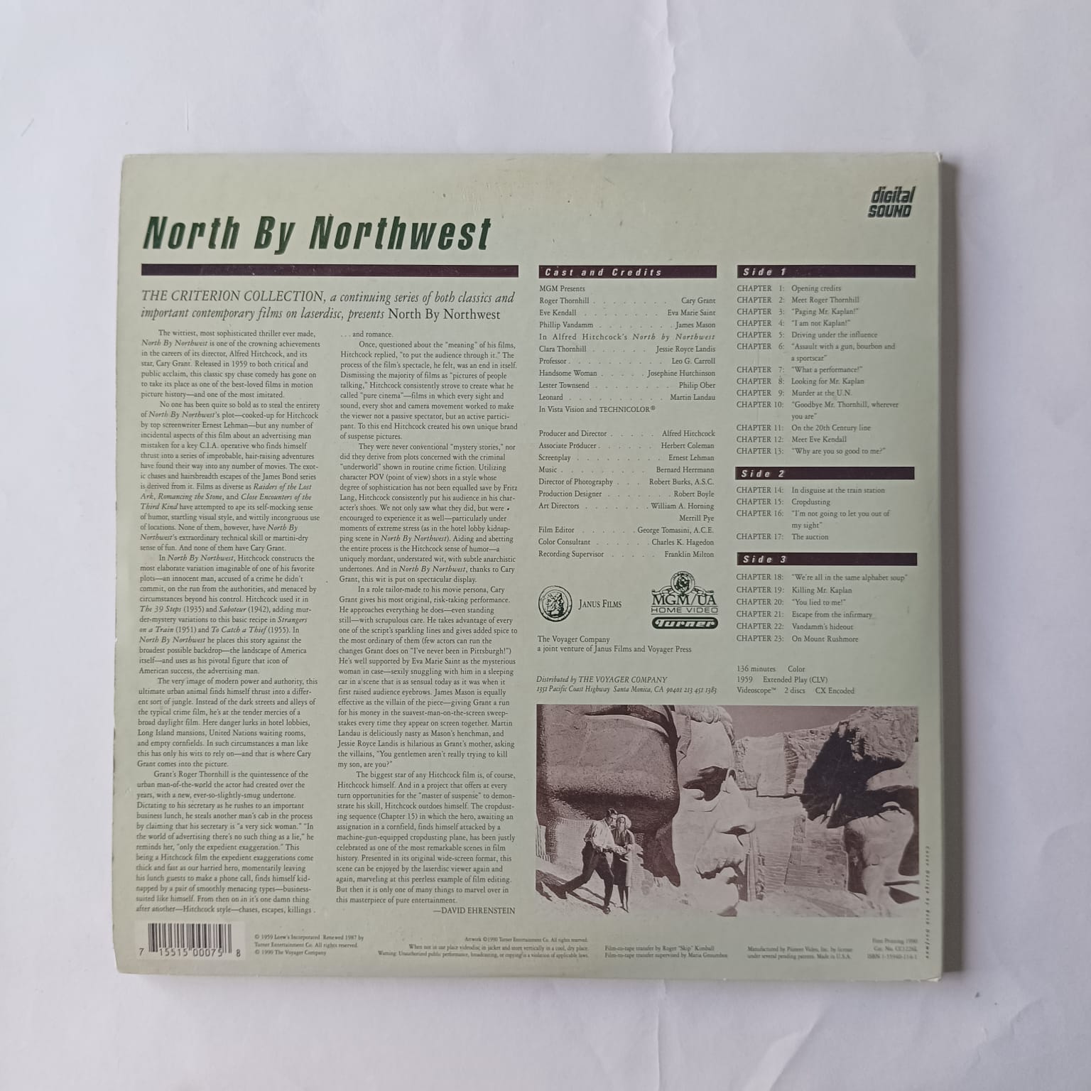 Laserdisc North By Northwest - Imagem 2