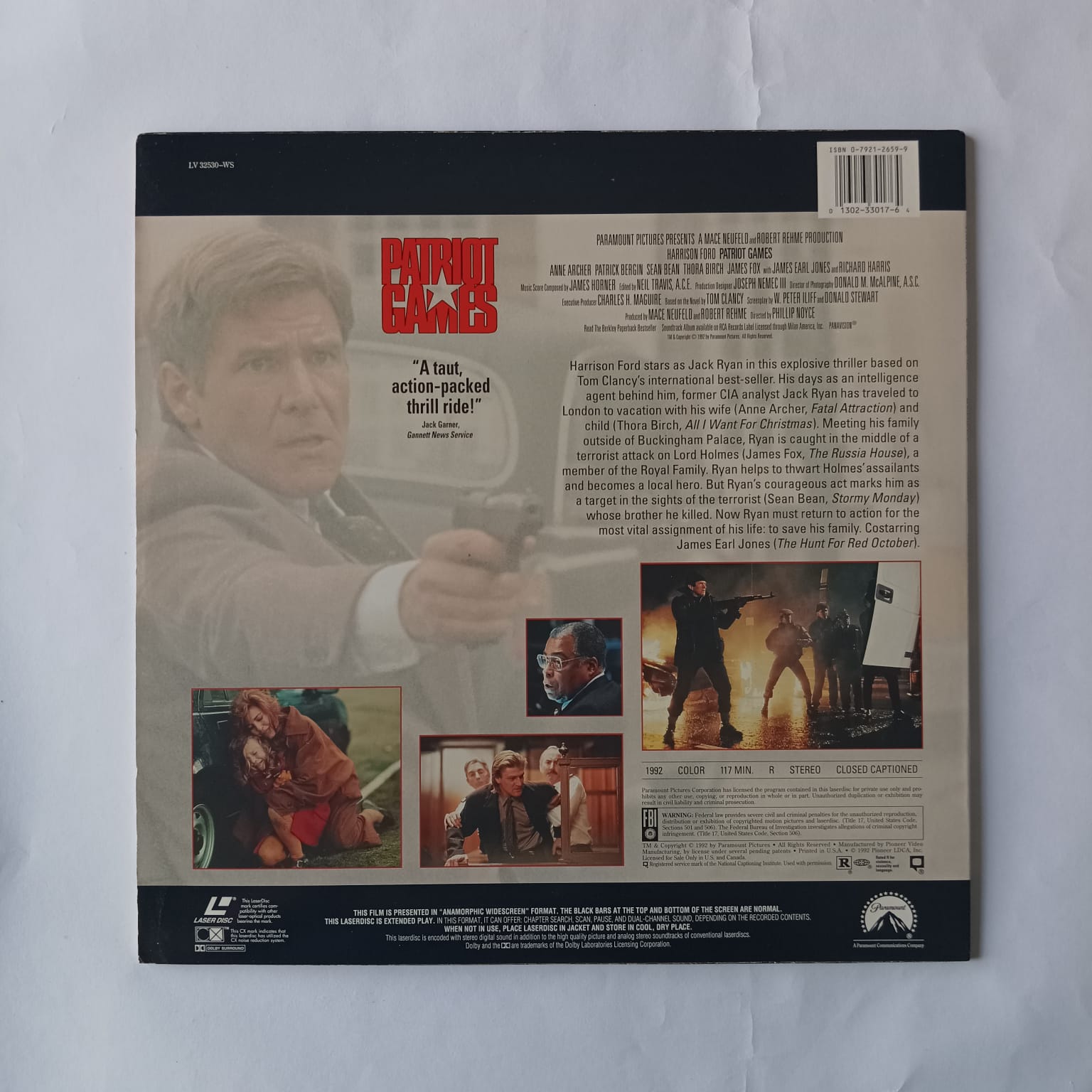 Laserdisc Patriot Games - Imagem 2