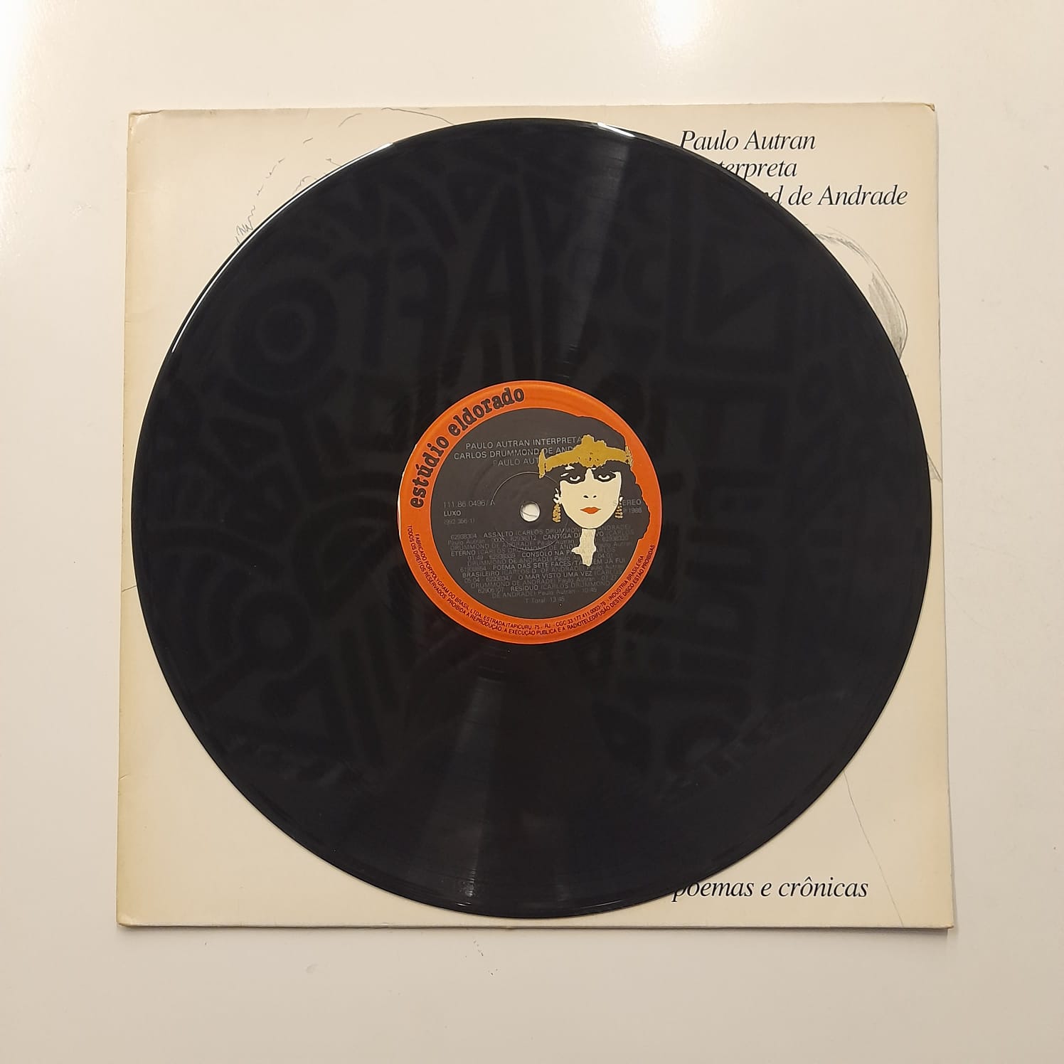 LP Paulo Autran – Paulo Autran Interpreta Carlos Drummond De Andrade: Poemas E Crônicas - Imagem 3