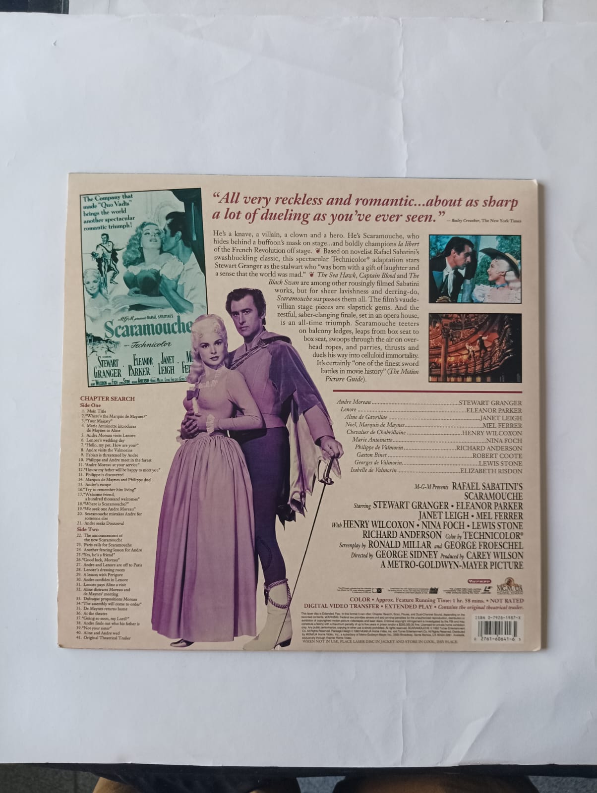 Laserdisc Scaramouche - Imagem 2