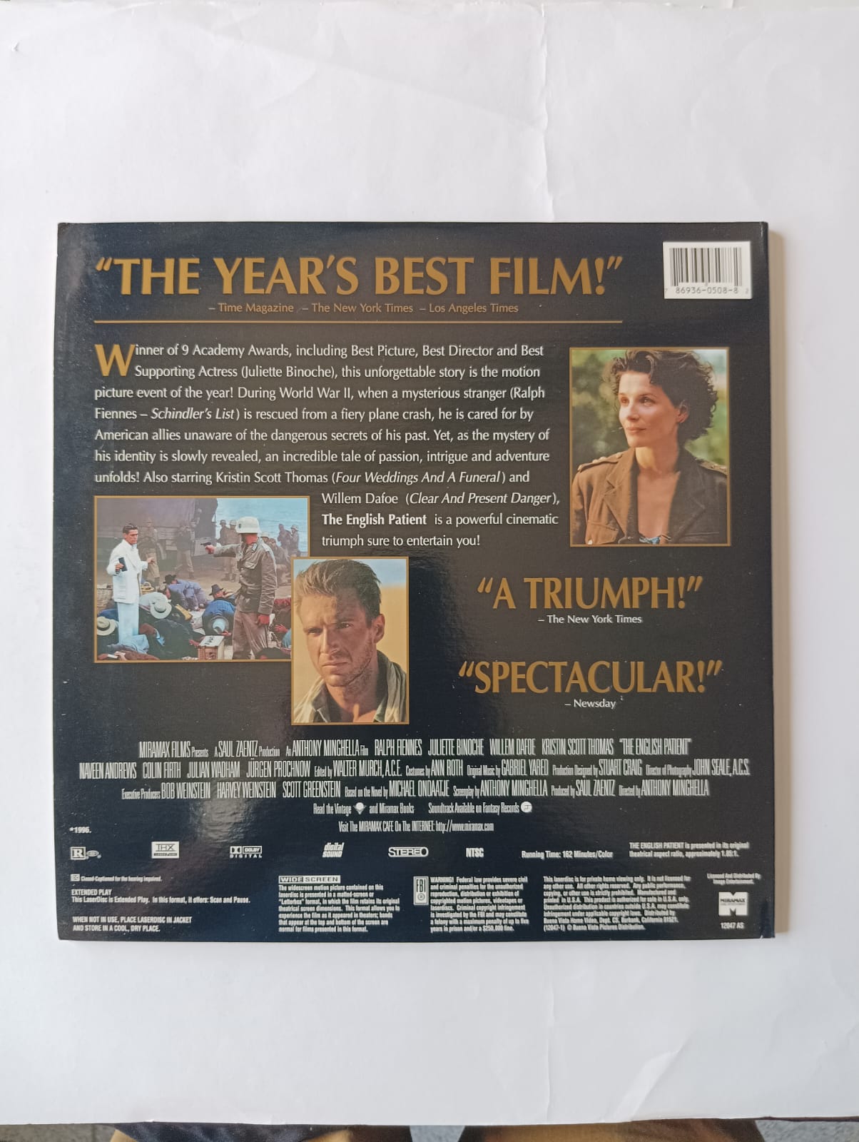 Laserdisc The English Patient - Imagem 2