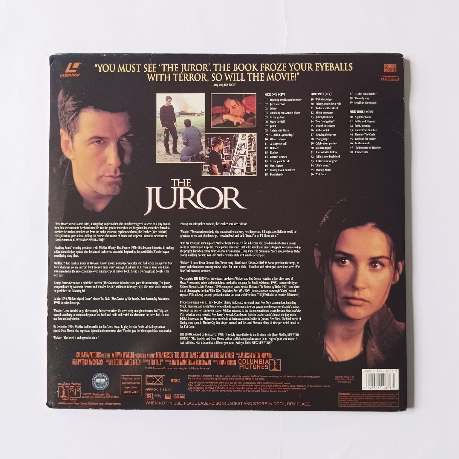 Laserdisc The Juror - Imagem 2