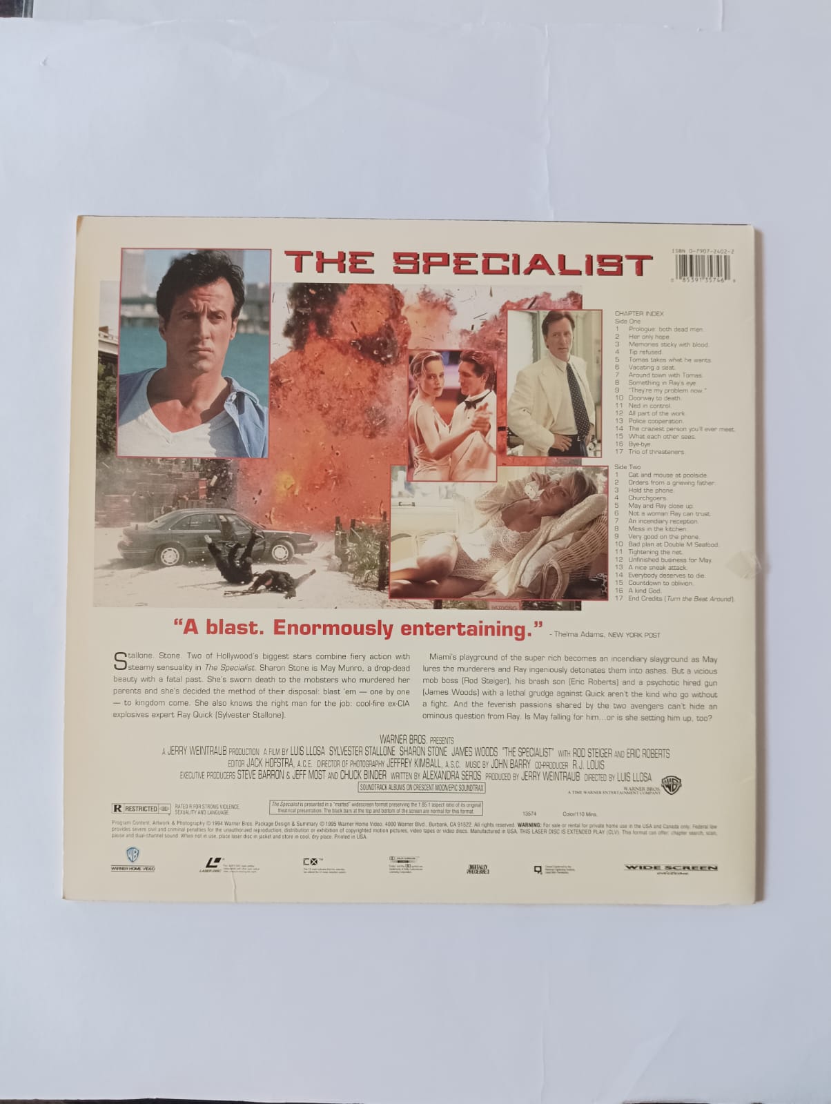 Laserdisc The Specialist - Sylvester Stallone - Imagem 2
