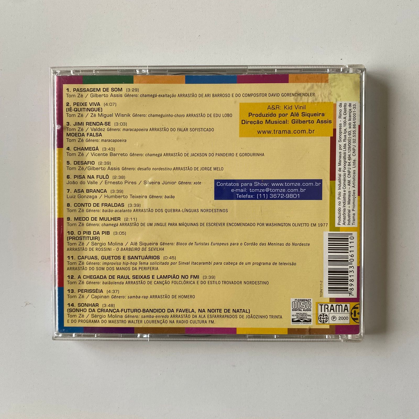 CD Tom Zé - Jogos De Amar (Faça Você Mesmo) - Duplo - Imagem 2