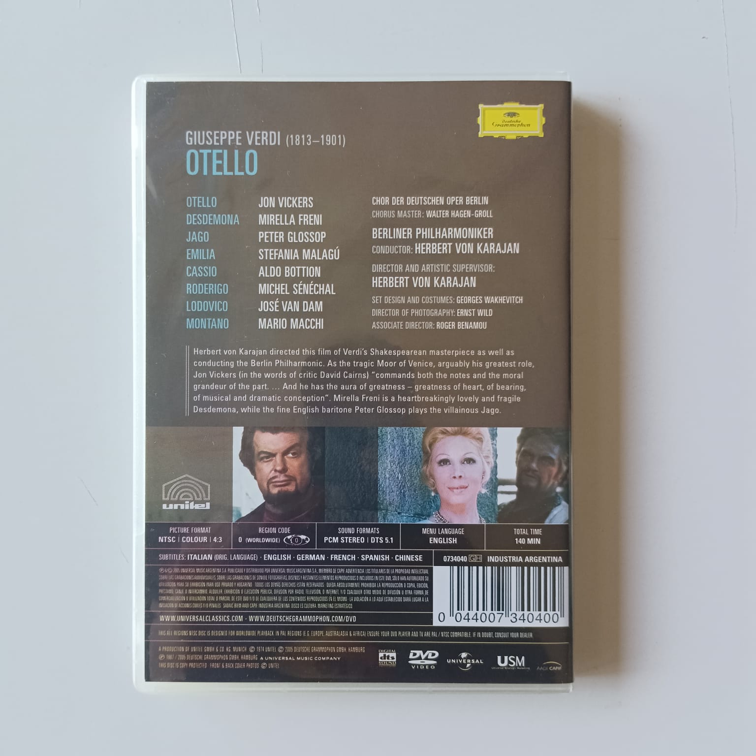 DVD Verdi - Otello - Reg; Herbert Von Karajan - Importado - Imagem 2