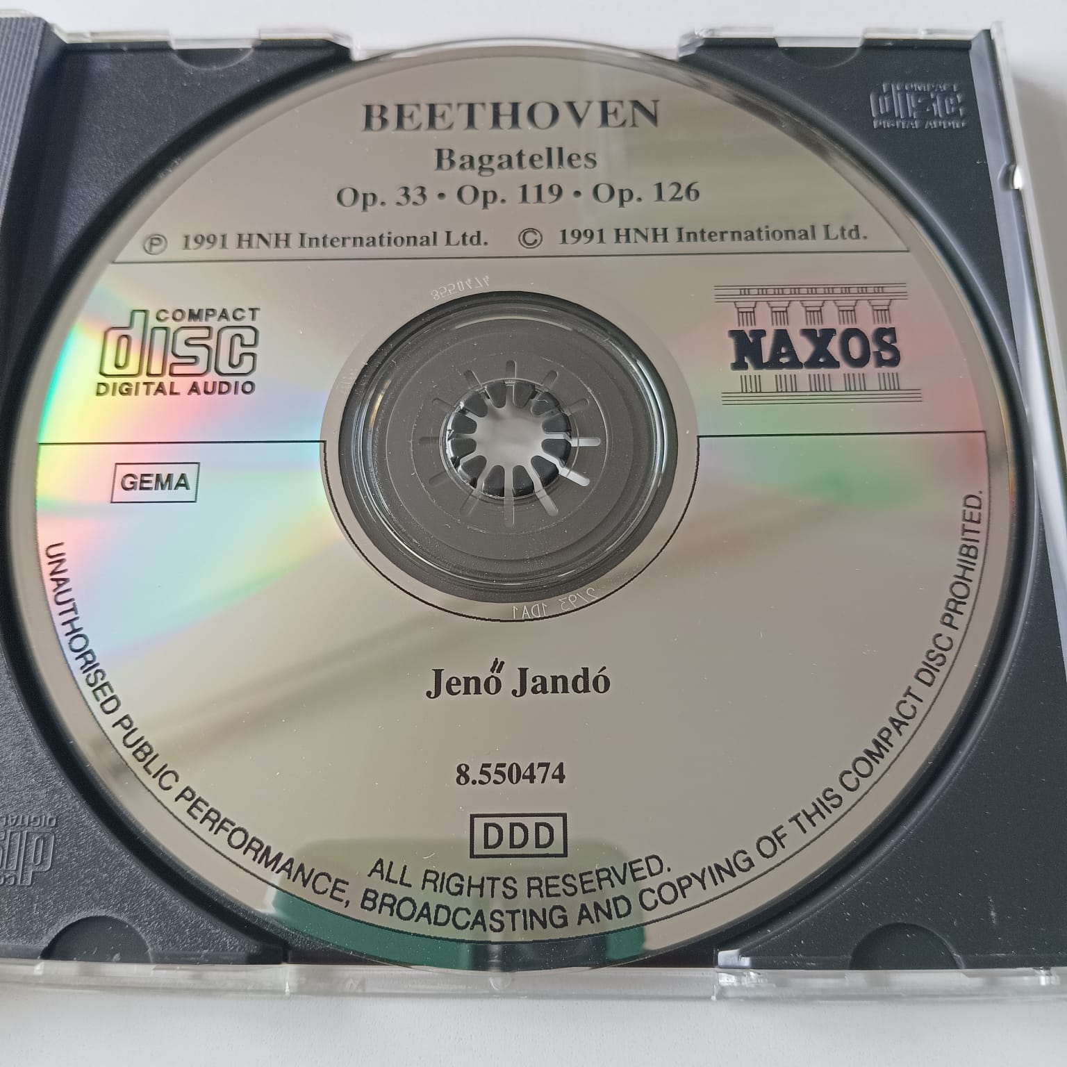 CD Beethoven - Bagatelles Op. 33/119/126 - Jeno Jandó - Importado - Imagem 3