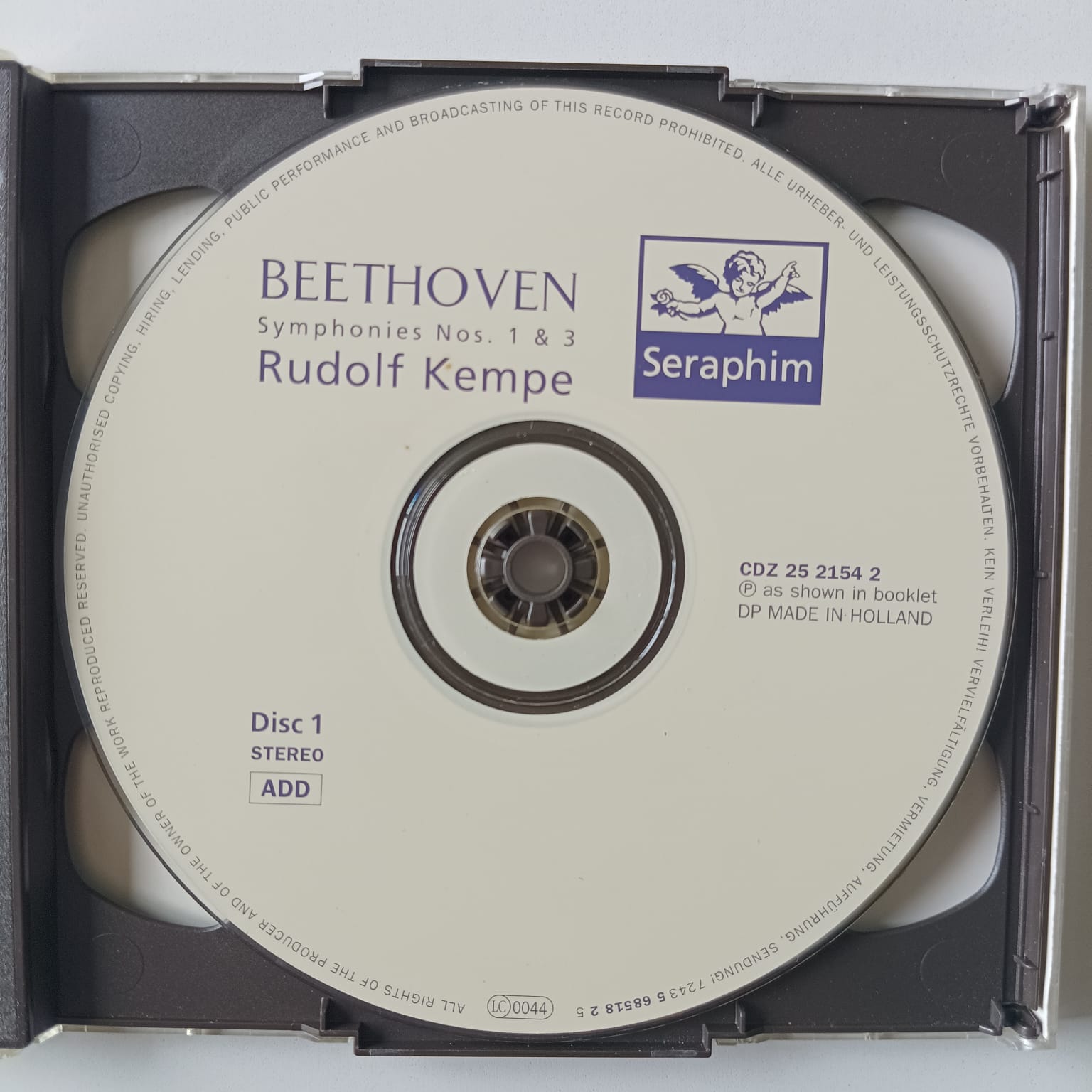 CD Beethoven - Symphonies Nos. 1-3 "Eroica" - 5 - Reg: Rudolf Kempe - Duplo Importado (2CDs) - Imagem 3
