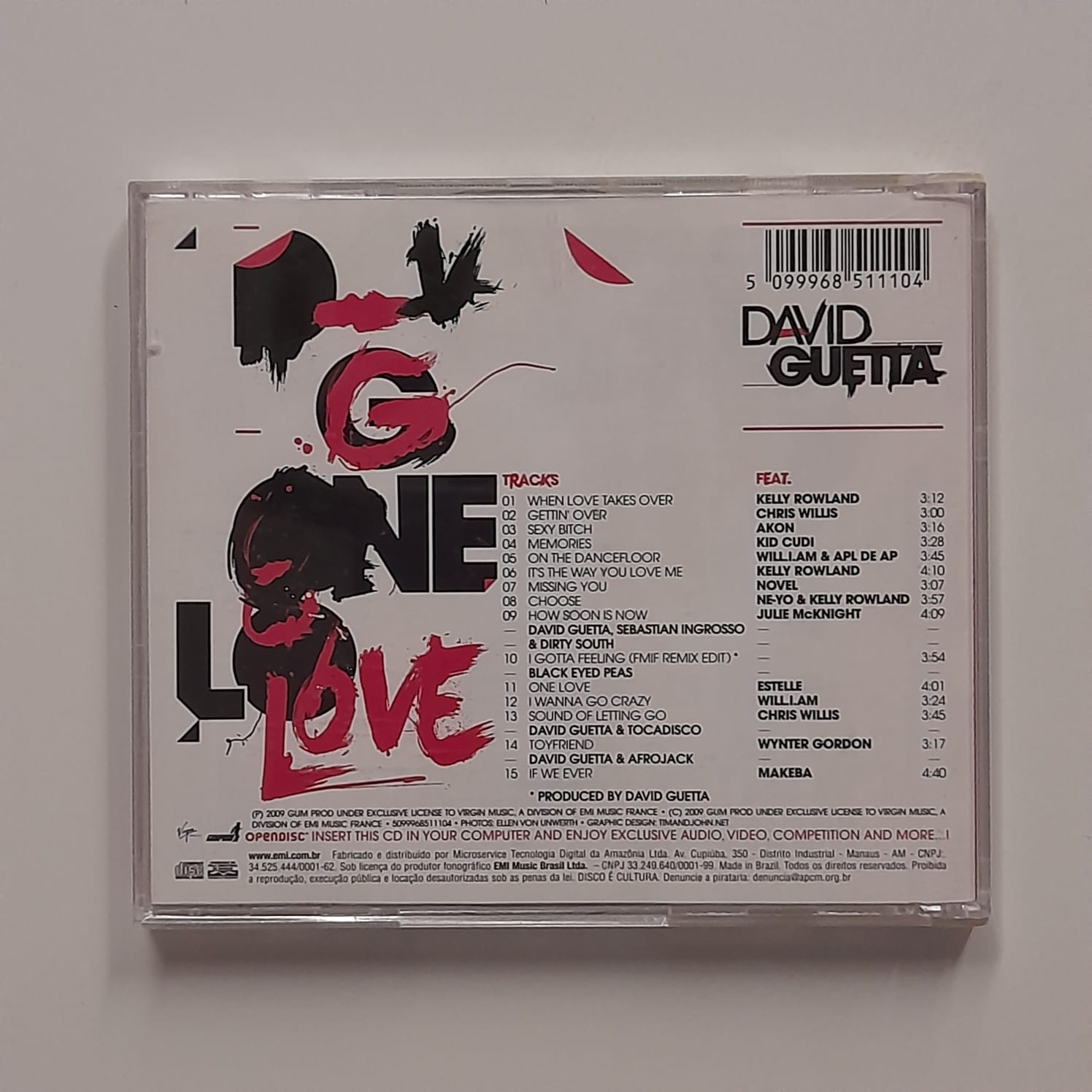 CD David Guetta – One Love - Imagem 2