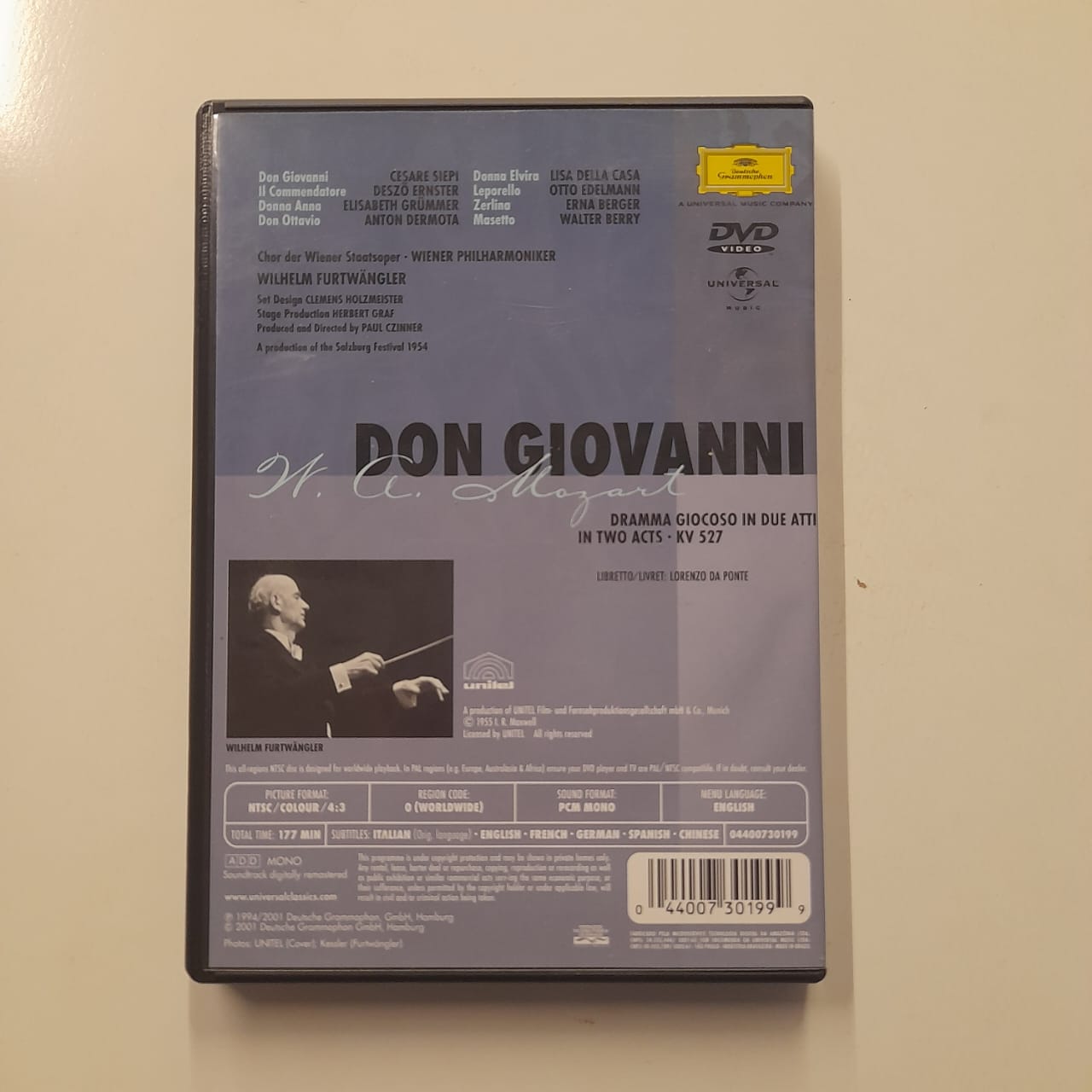 DVD Mozart - Don Giovanni - Reg: Furtwangler - Imagem 2