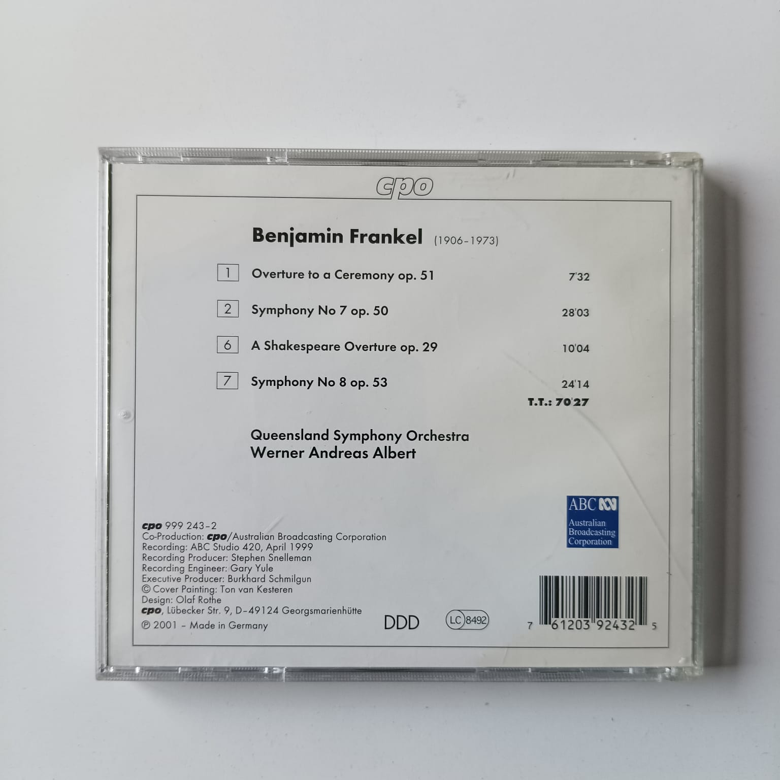 CD Frankel - Symphonies 7 & 8 - Reg: Werner Andreas Albert - Importado - Imagem 2