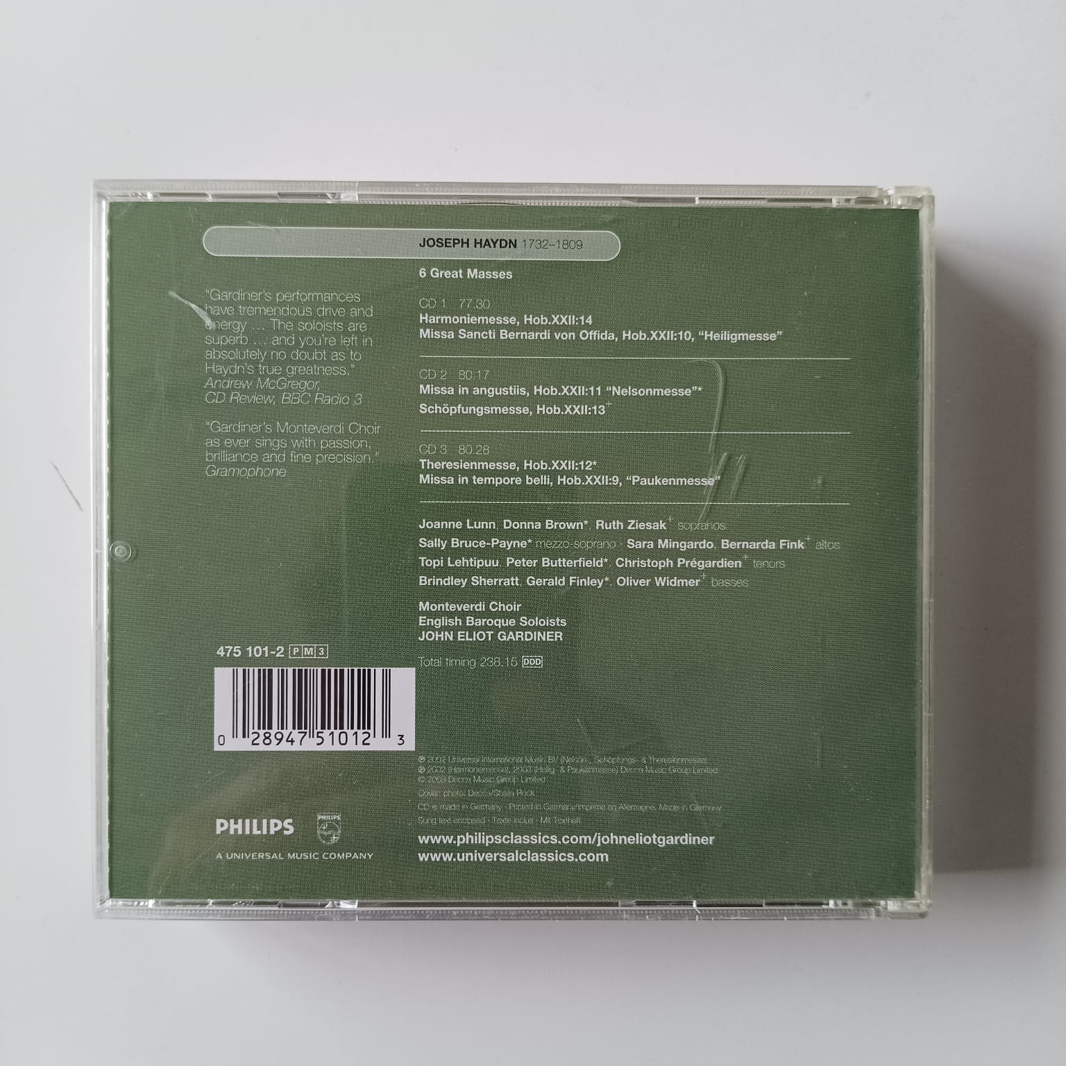 CD Haydn - 6 Great Masses - Reg: John Eliot Gardiner - Triplo Importado (3CDs) - Imagem 2