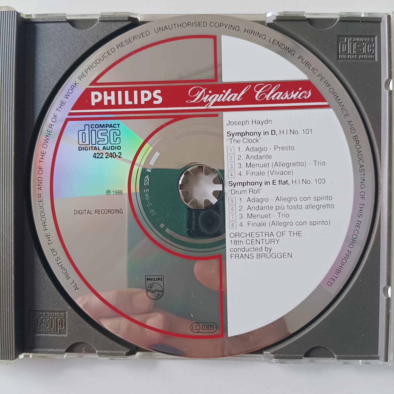 CD Haydn - Symphonies Nos. 101 & 103 - Reg: Brüggen - Importado - Imagem 3