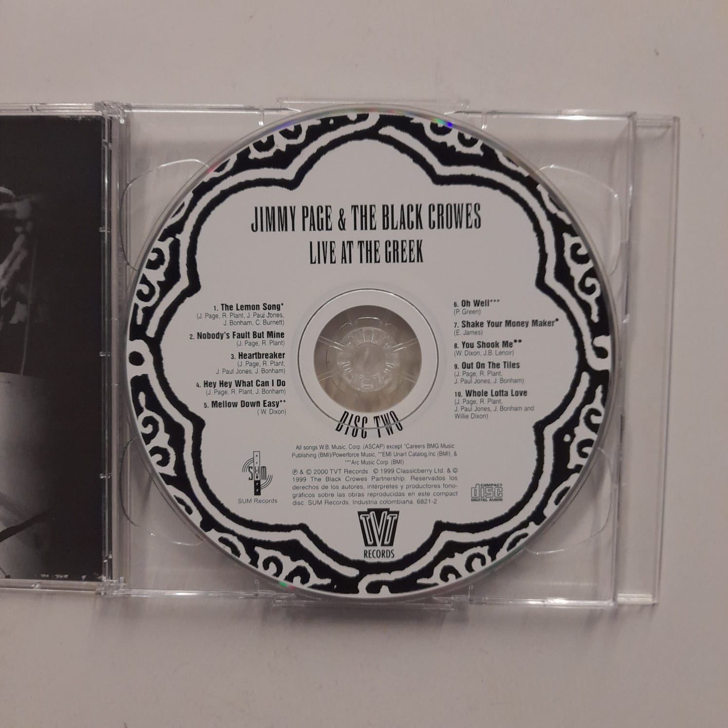 CD Jimmy Page & The Black Crowes – Live At The Greek - Duplo Importado - Imagem 3