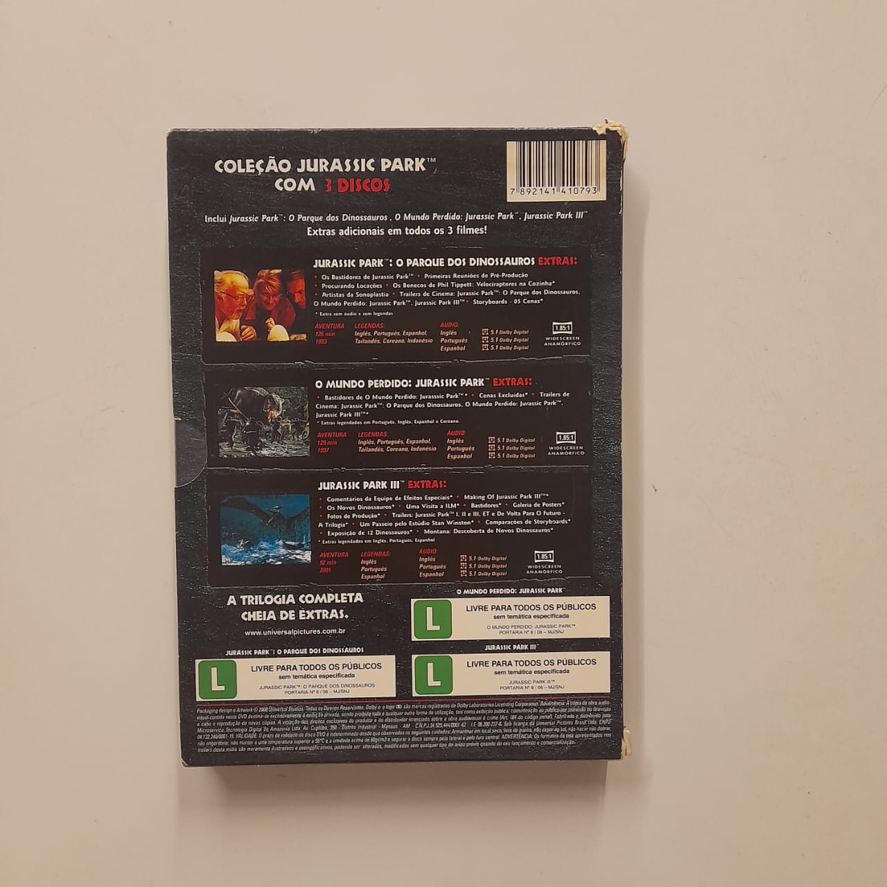 DVD Coleção Jurassic Park (3 DVDs) - Imagem 2