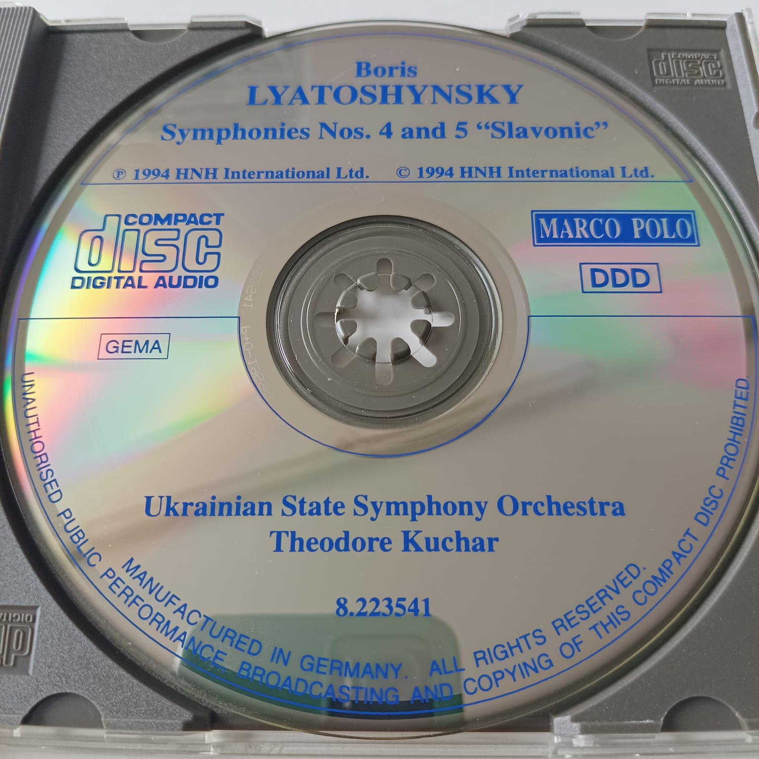 CD Lyatoshynsky - Symphonies Nos. 4 and 5 "Slavonic" - Reg: Theodore Kuchar - Importado - Imagem 3