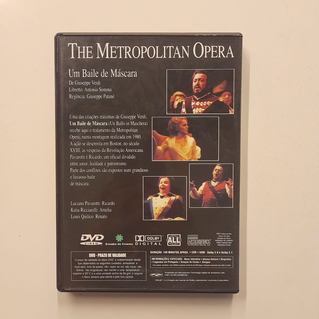 DVD Verdi - Um Baile de Máscara - Reg: Patané - Imagem 2
