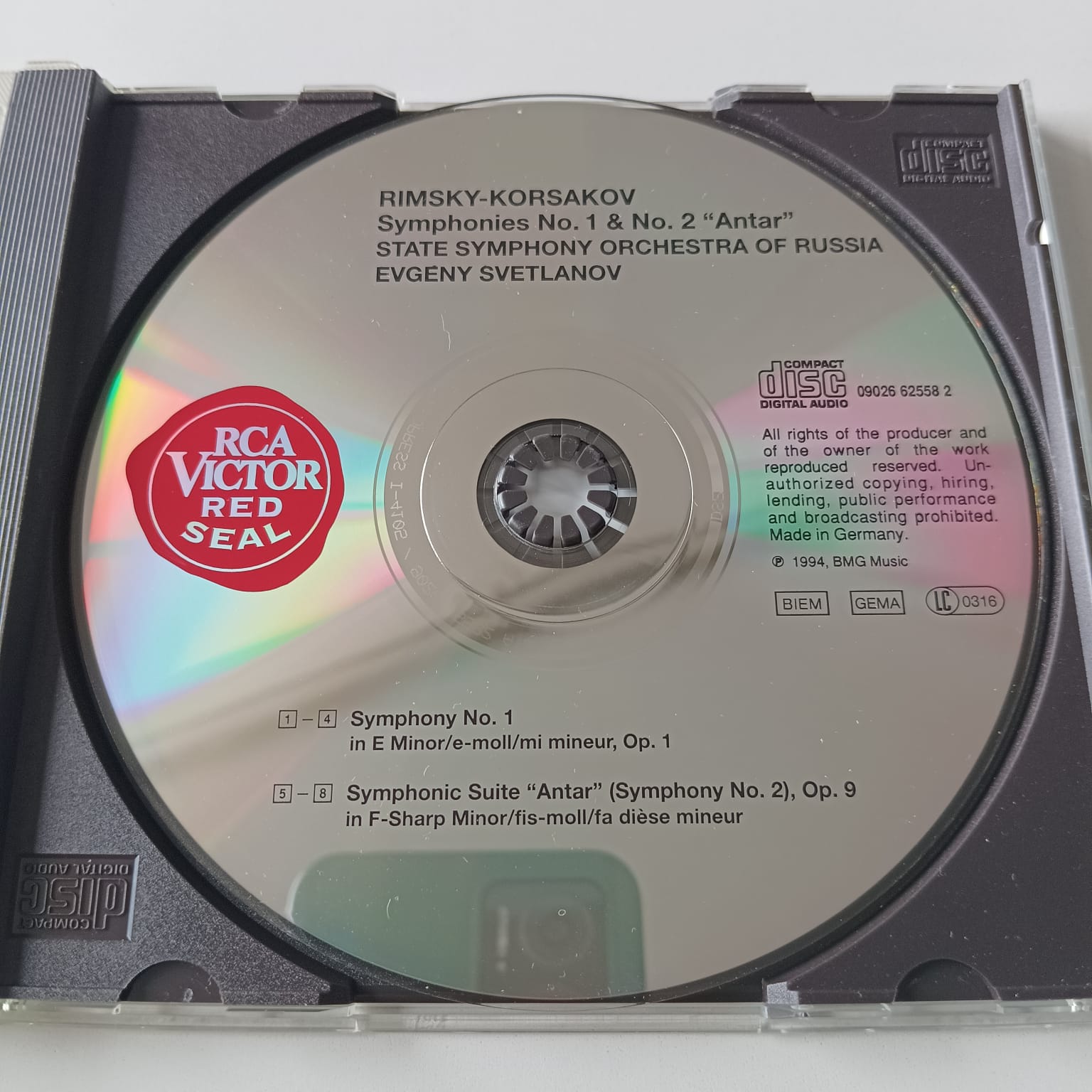 CD Rimsky-Korsakov - Symphonies Nos. 1 & 2 "Antar" - Reg: Evgeny Svetlanov - Importado - Imagem 3