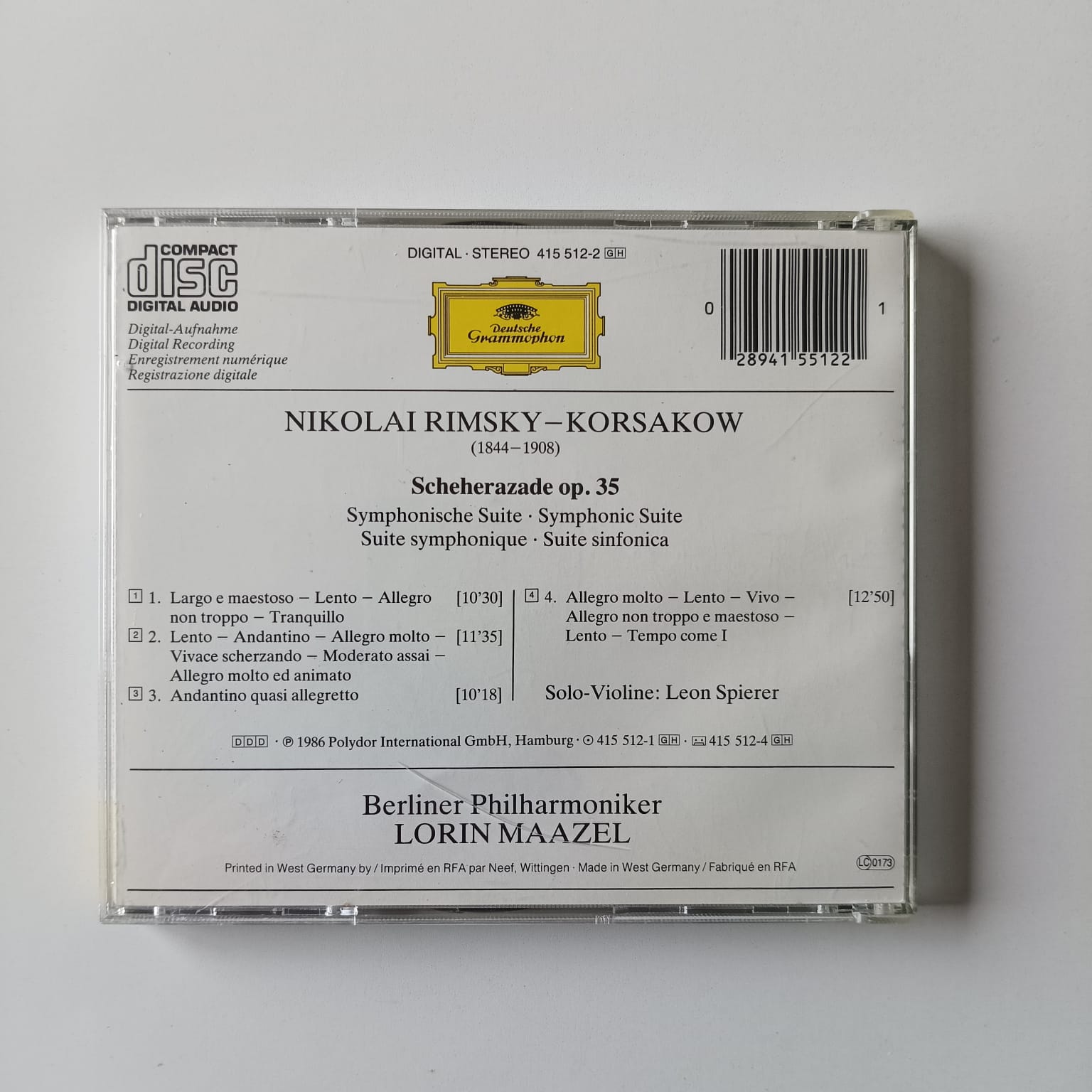 CD Rimsky-Korsakov - Scheherazade - Reg: Lorin Maazel - Importado - Imagem 2