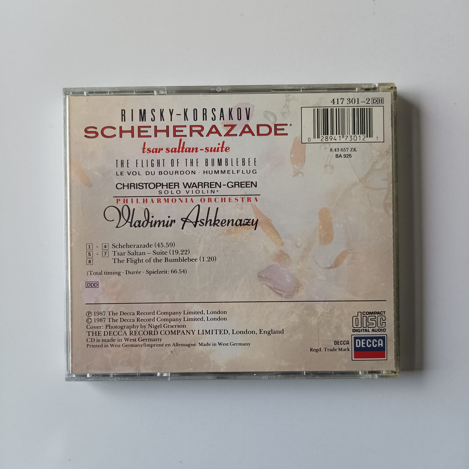 CD Rimsky-Korsakov - Scheherazade - Reg: Vladimir Ashkenazy - Importado - Imagem 2