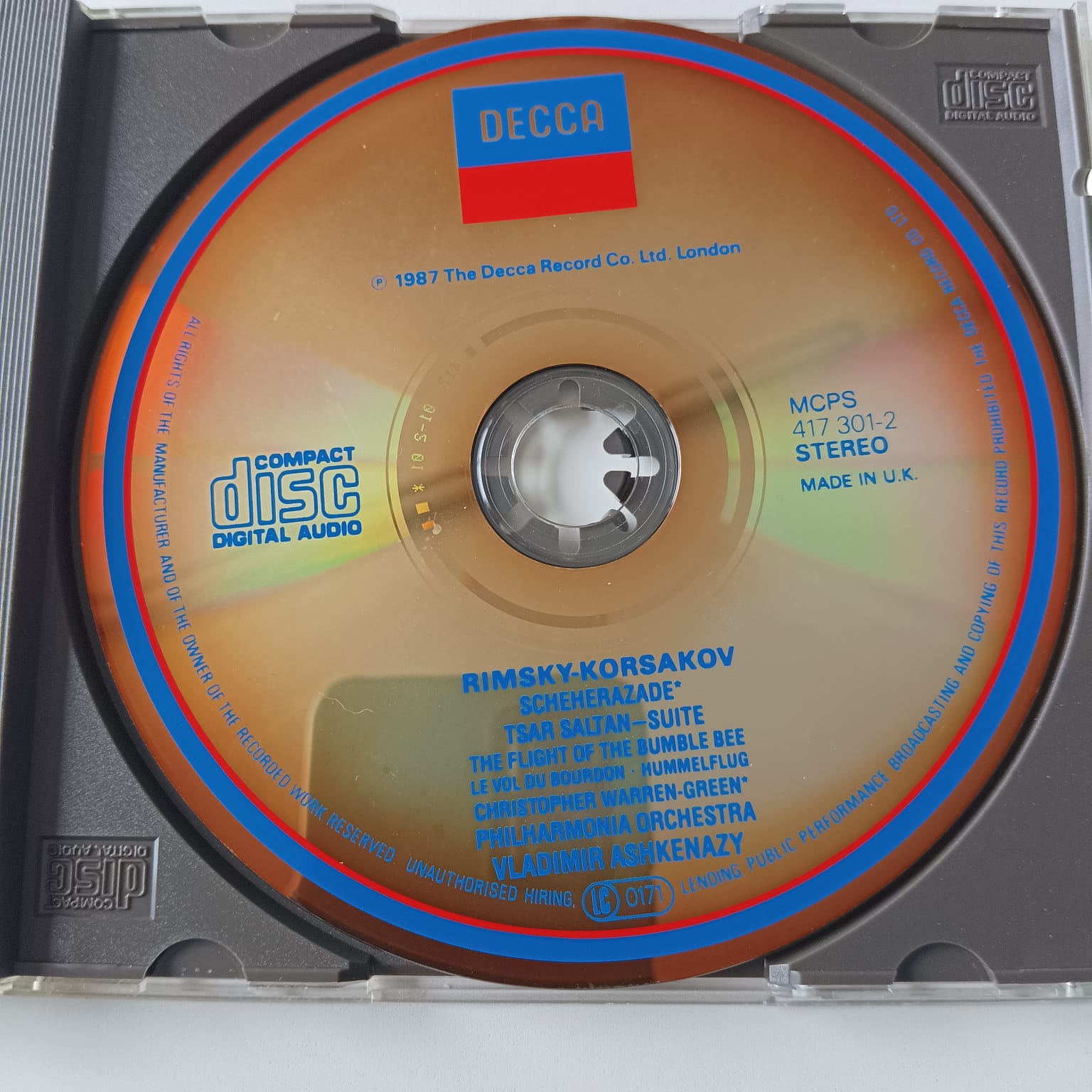 CD Rimsky-Korsakov - Scheherazade - Reg: Vladimir Ashkenazy - Importado - Imagem 3