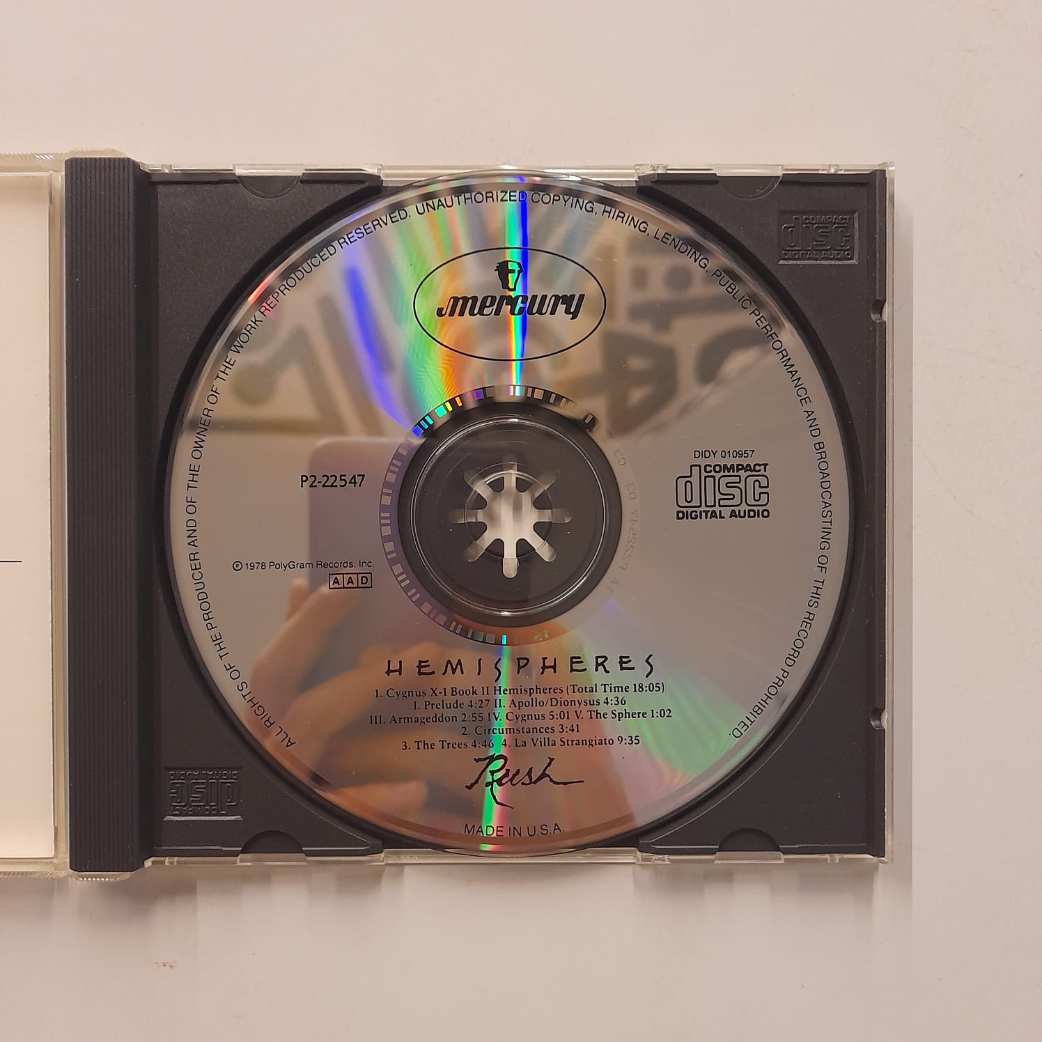 CD Rush – Hemispheres- Importado - Imagem 3