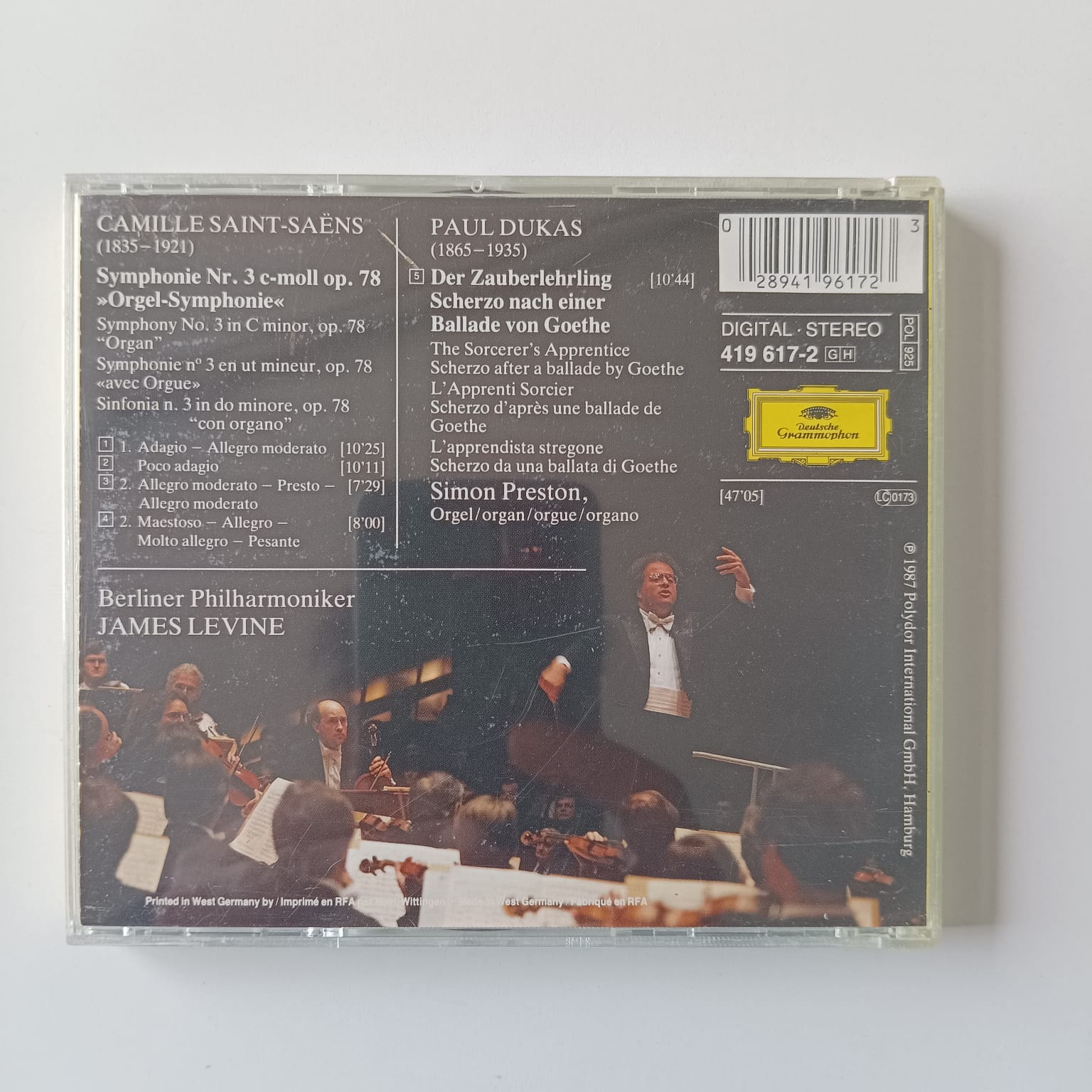 CD Saint-Saëns - Orgel Symphonie - Reg: James Levine - Importado - Imagem 2