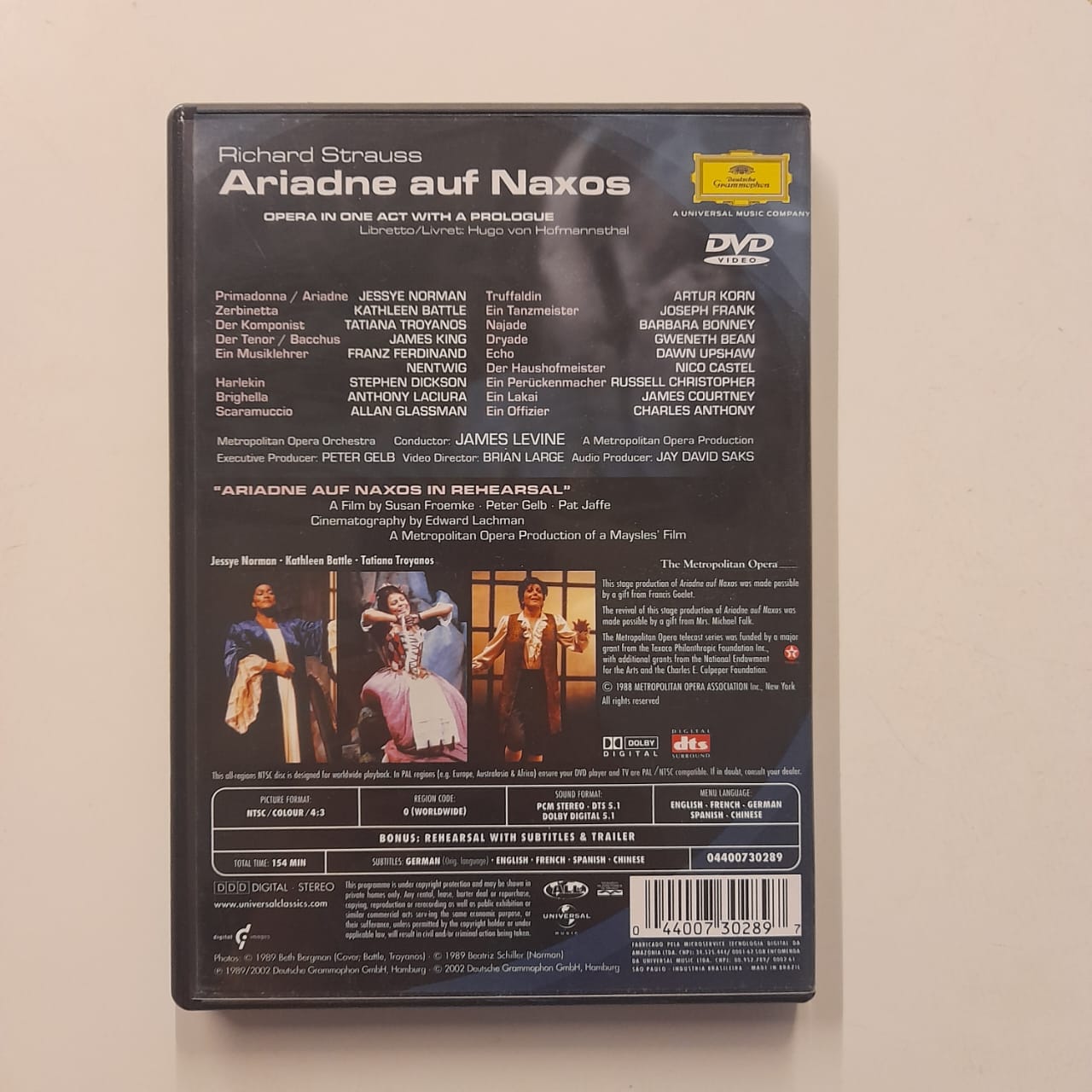 DVD Strauss - Adriadne auf Naxos - Reg: James Levine - Imagem 2