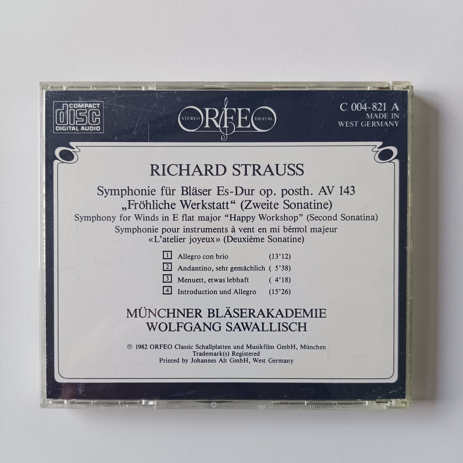 CD Strauss - Symphonie Für Bläser - Reg: Wolfgang Sawallisch - Importado - Imagem 2