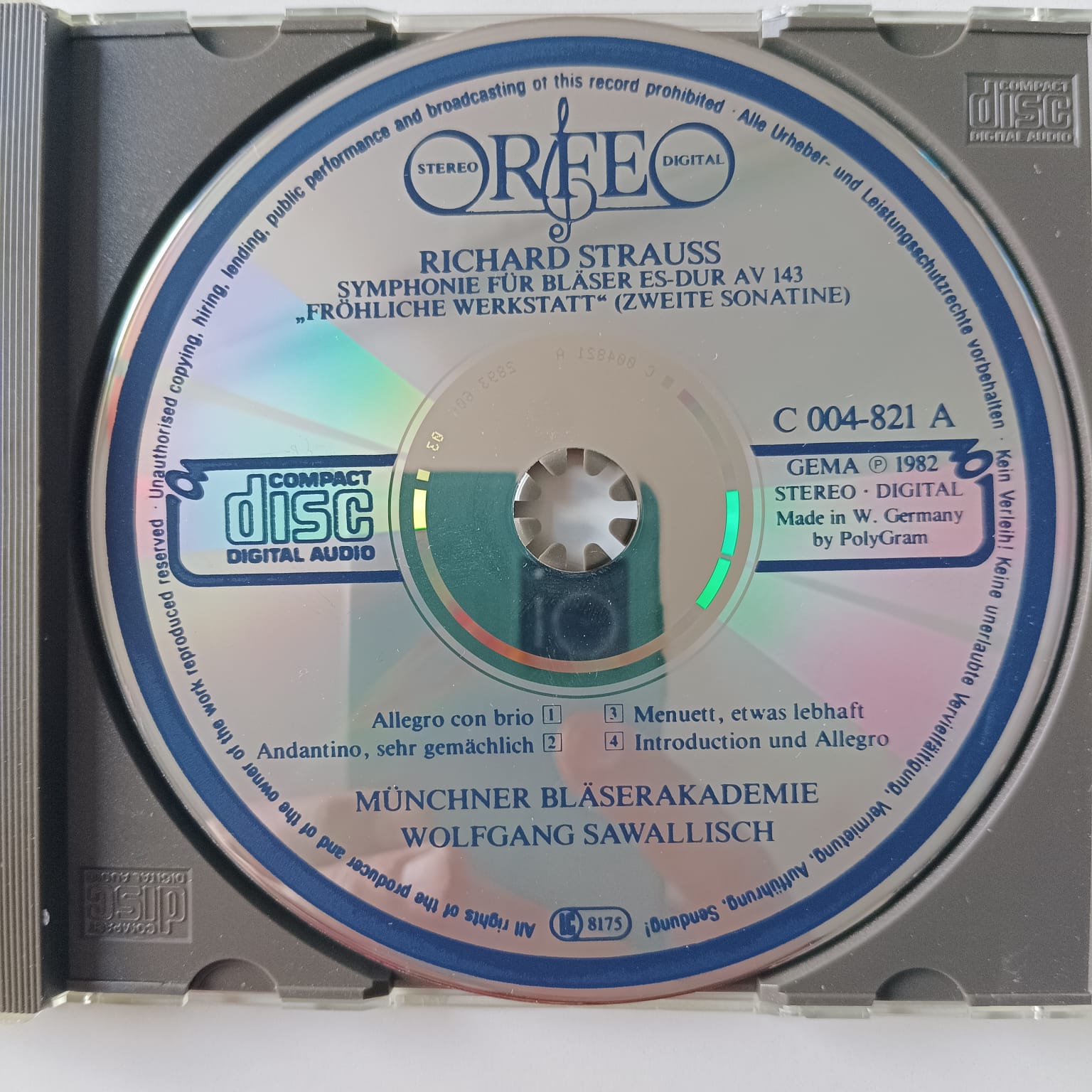 CD Strauss - Symphonie Für Bläser - Reg: Wolfgang Sawallisch - Importado - Imagem 3