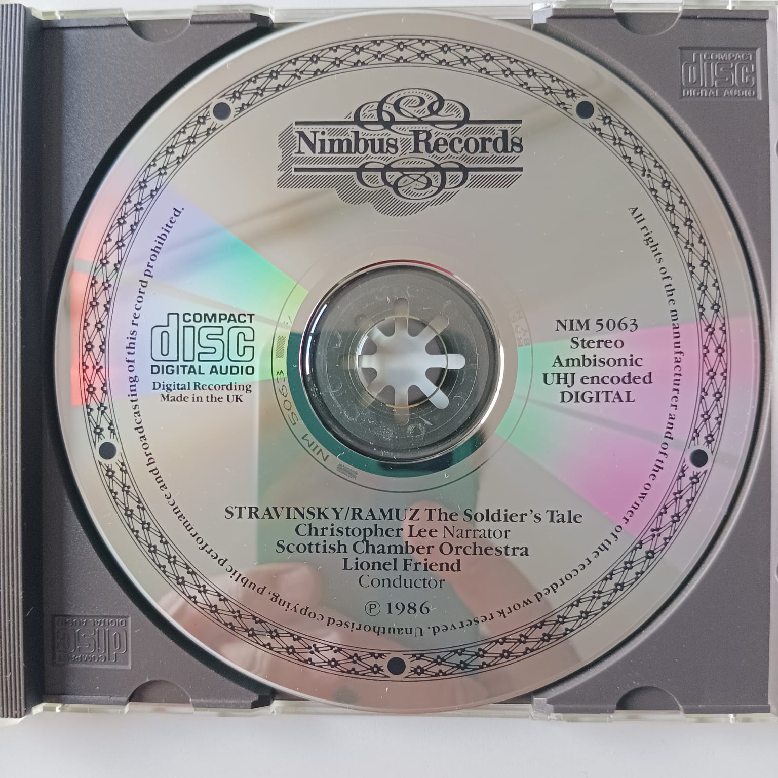 CD Stravinsky / Ramuz - The Soldier's Tale - Reg: Lionel Friend - Importado - Imagem 3