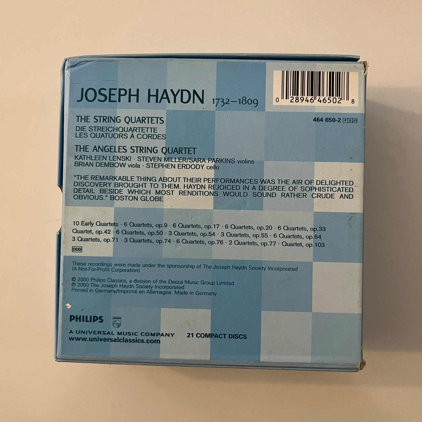 Box CD Haydn – The Complete String Quartets (21 CDs) - Importado - Imagem 2