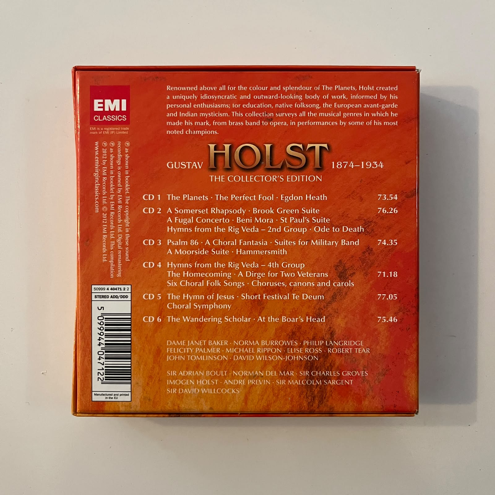 Box CD Holst – The Collector's Edition (6 CDs) - Importado - Imagem 2