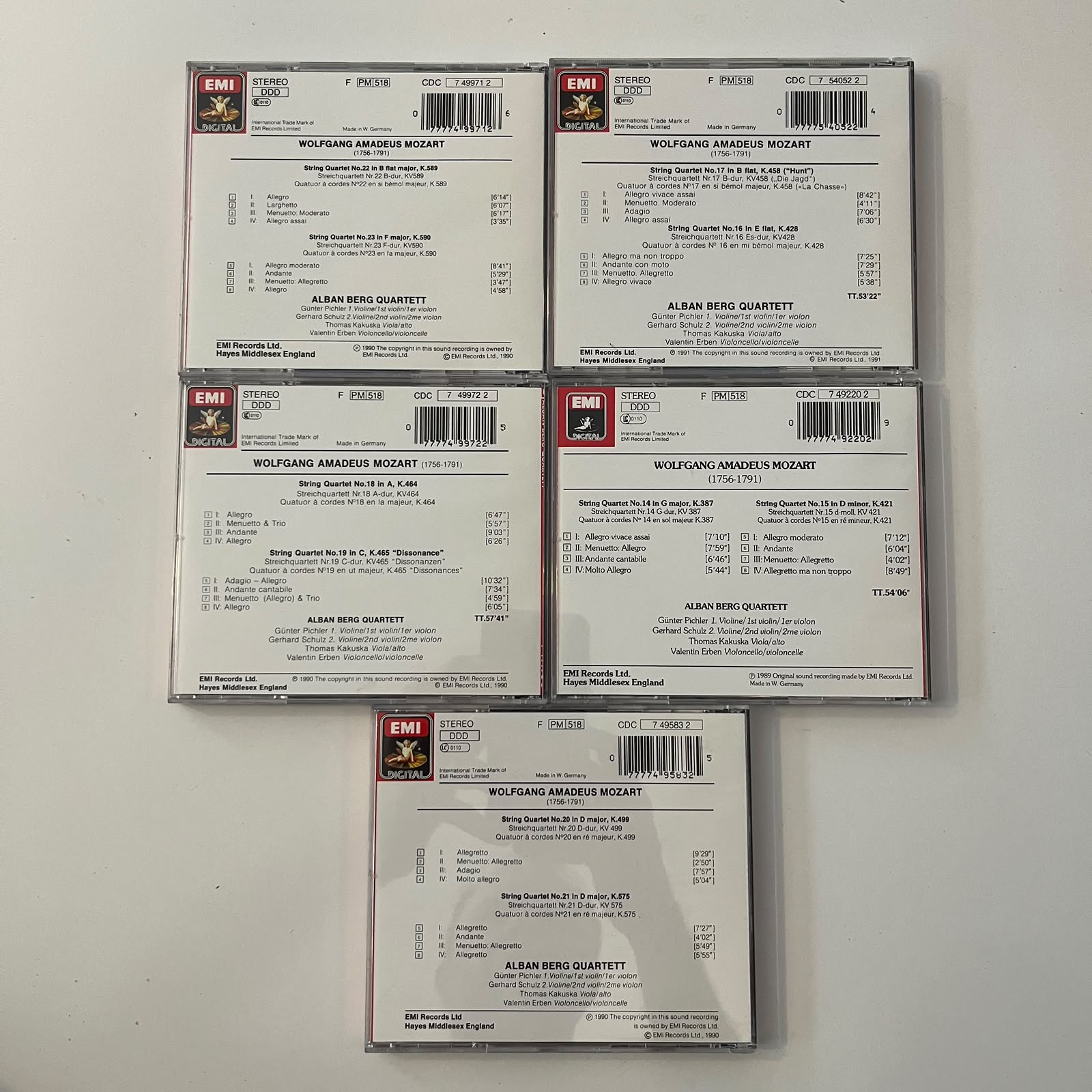 Box CD Mozart – The 10 Great String Quartets (5 CDs) - Importado - Imagem 4