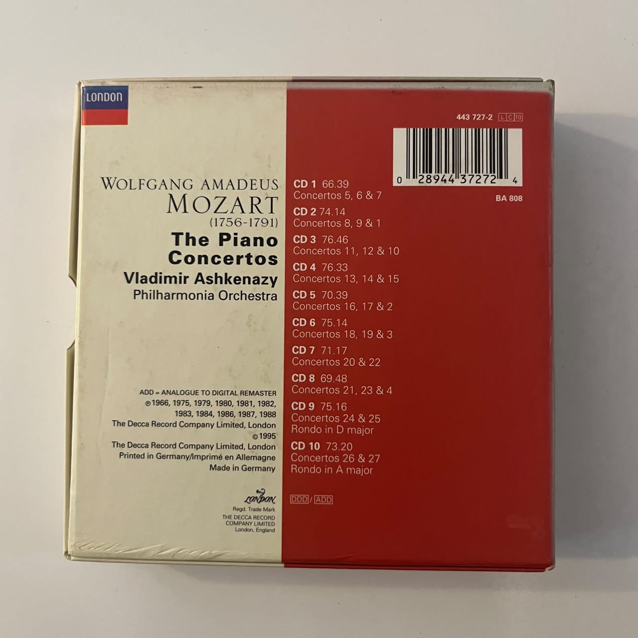 Box CD Mozart - The Piano Concertos (10 CDs) - Importado - Imagem 2