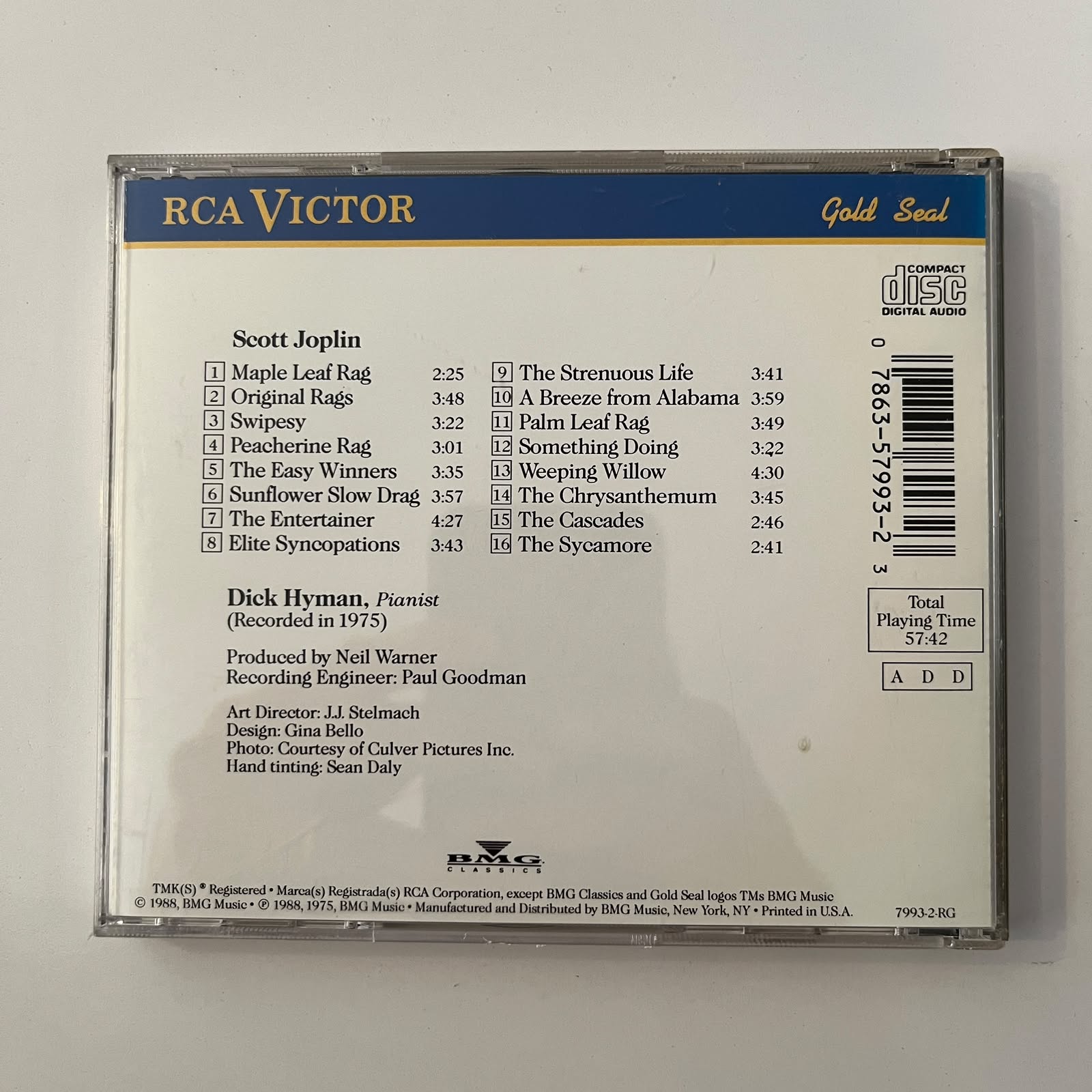 CD Dick Hyman – Scott Joplin Piano Works 1899-1904 - Importado - Imagem 2