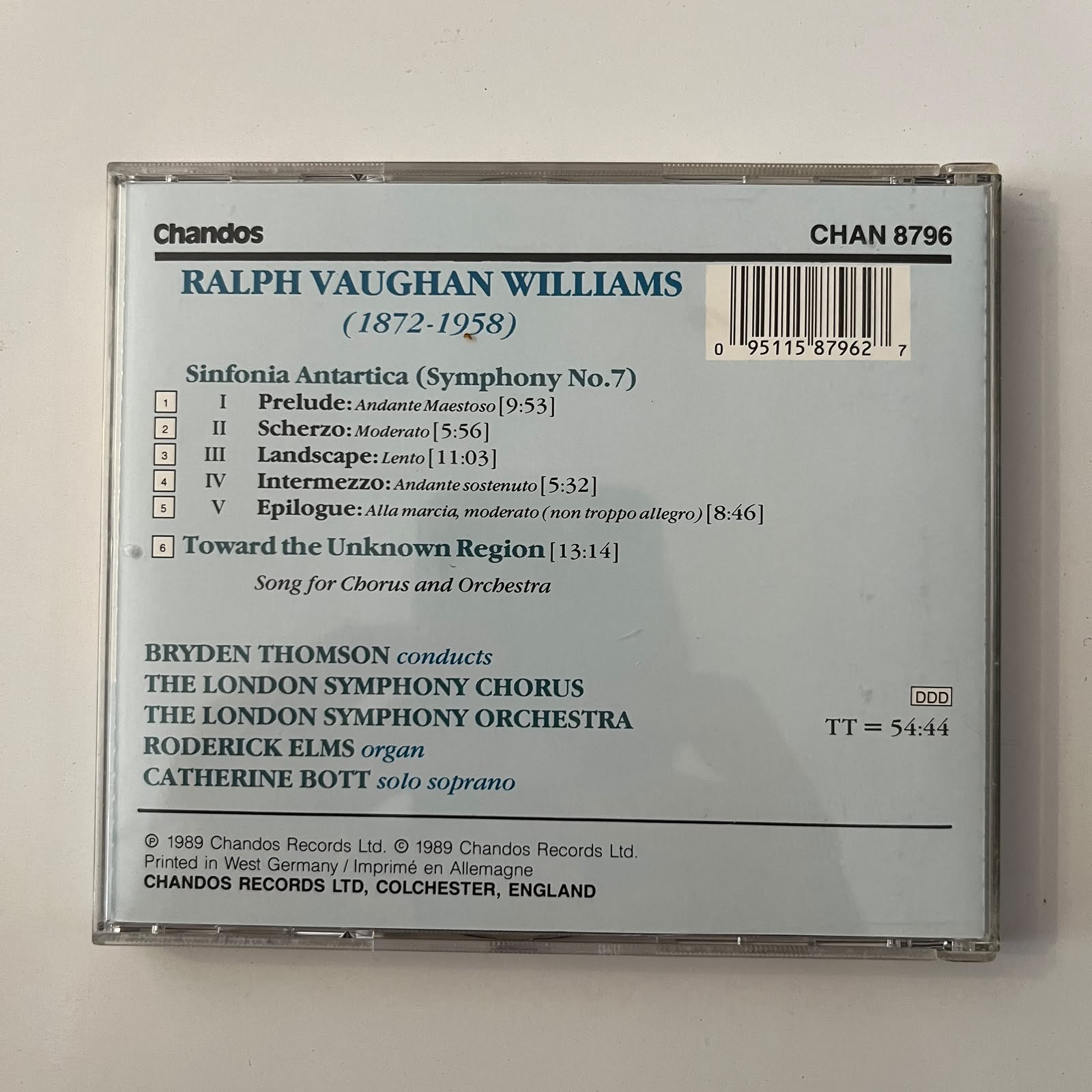 CD Vaughan Williams - Sinfonia Antartica (No. 7) / Toward The Unknown Region - Importado - Imagem 2