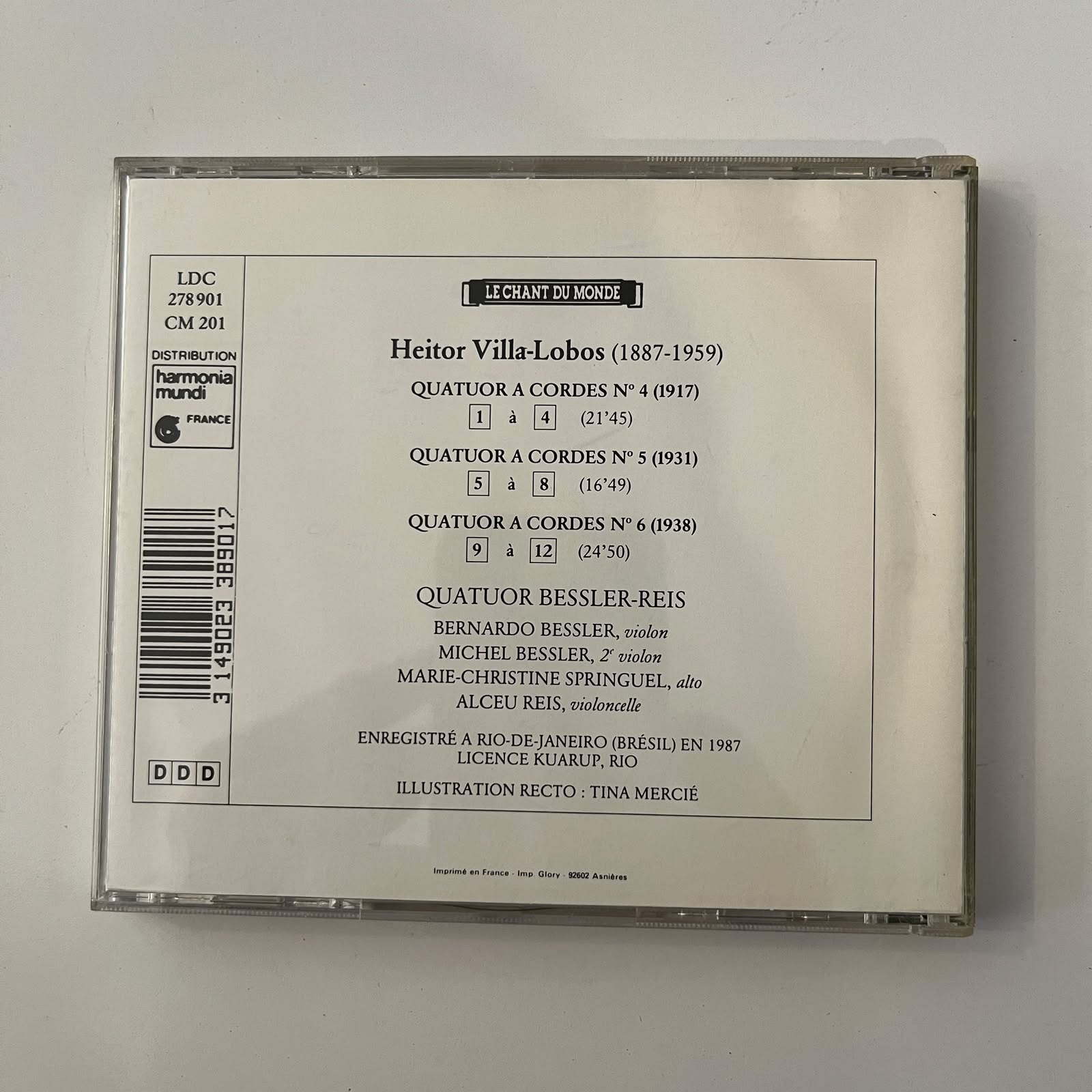 CD Villa-Lobos – Quatuors A Cordes Nos 4/5/6 - Importado - Imagem 2