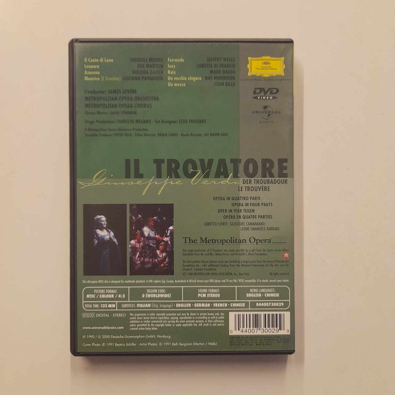 DVD Verdi - Il Trovatore - Reg: James Levine - Imagem 2