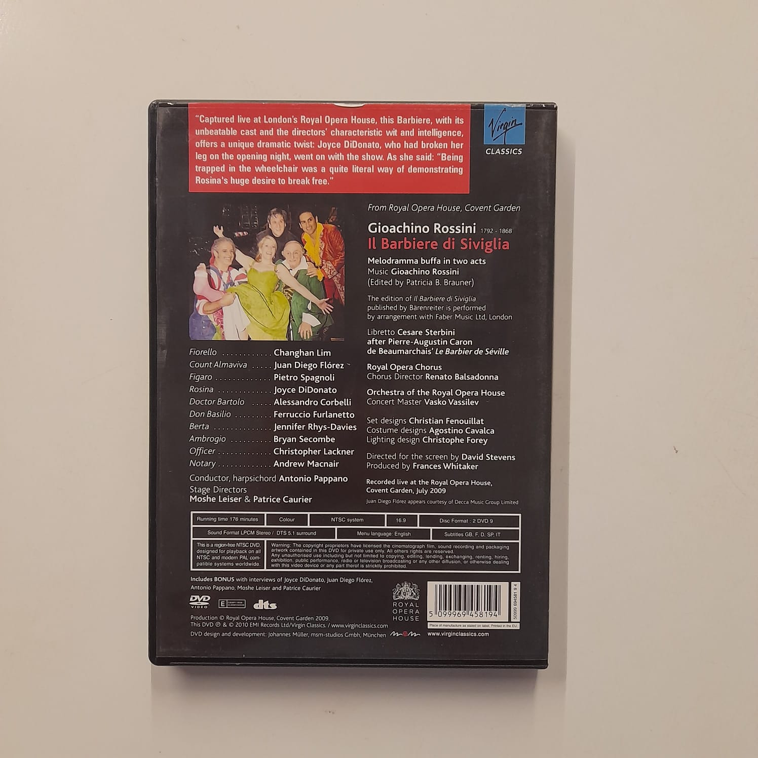 DVD Rossini - Il Barbiere Di Siviglia - Reg: Pappano - Duplo Importado - Imagem 2
